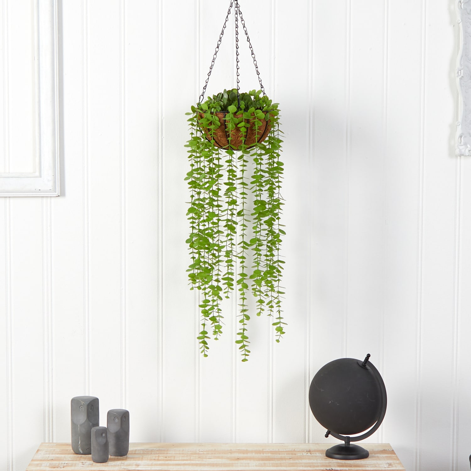 Nearly Natural Eucalyptus 36inH Artificial Plant With Hanging Basket, 36inH x 8inW x 8inD, Green/Brown - Image 4