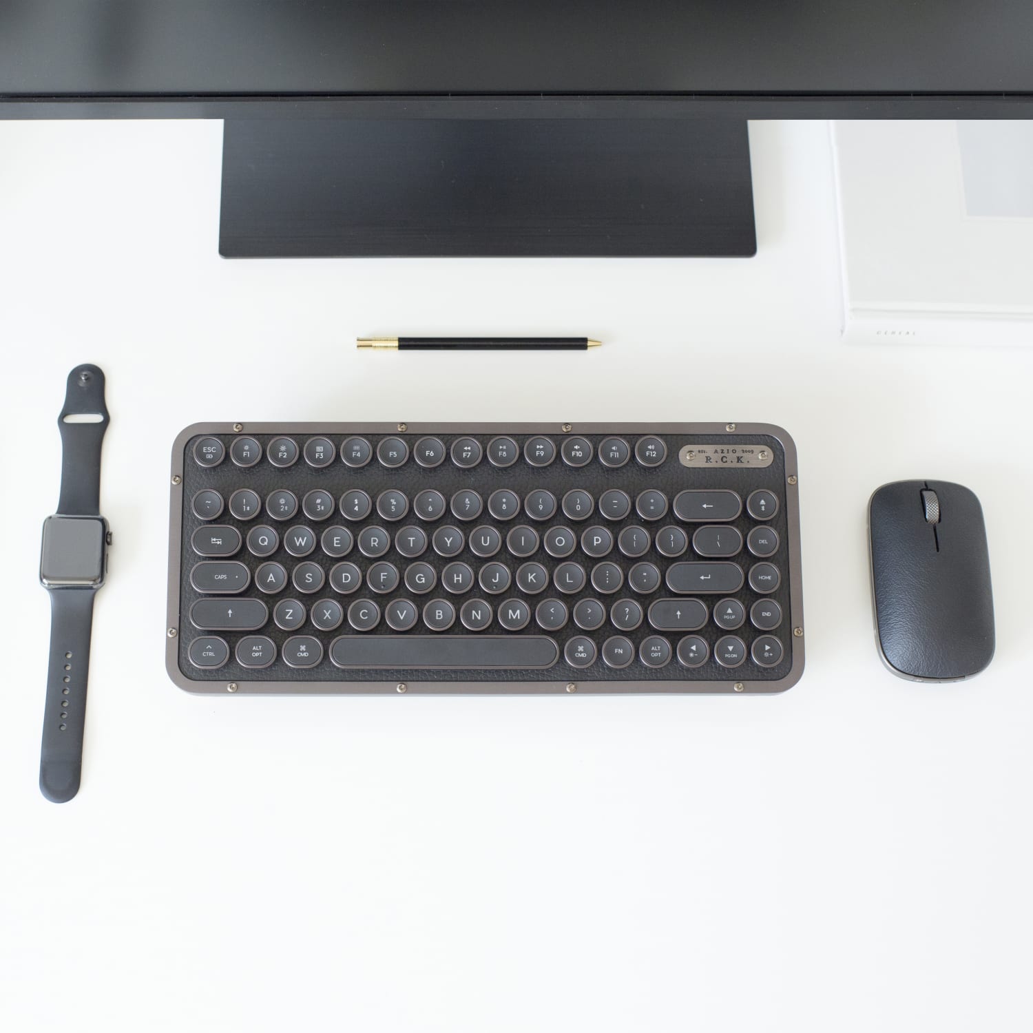 Azio Retro Wireless Keyboard, Compact, Gunmetal - Image 3