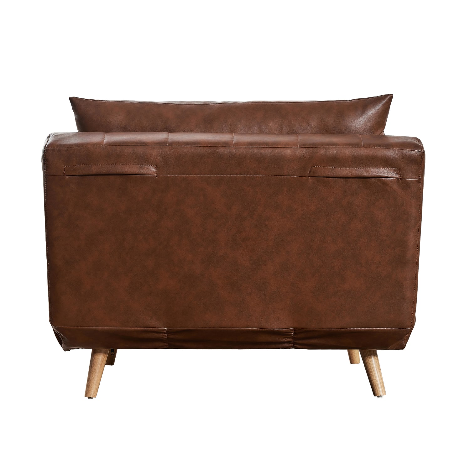 Flash Furniture Shaw Convertible Tri Fold Leathersoft Sleeper Guest Chair Brown PopularChairscom