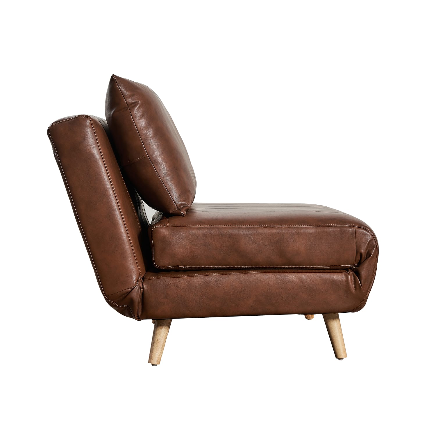 Flash Furniture Shaw Convertible Tri Fold Leathersoft Sleeper Guest Chair Brown PopularChairscom