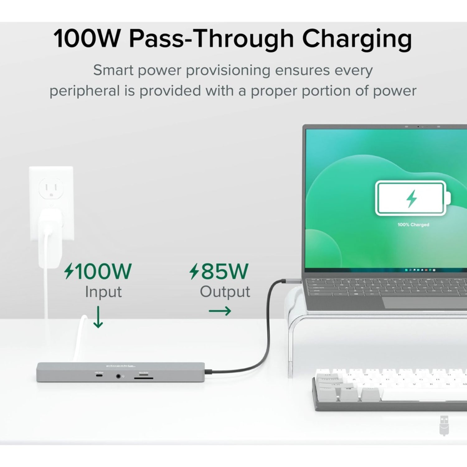 Plugable 11-in-1 USB-C Hub 100W USB-C Pass-through, Laptop Docking Station Dual Monitor with 4K 60Hz HDMI - USBC11IN1E - Image 5