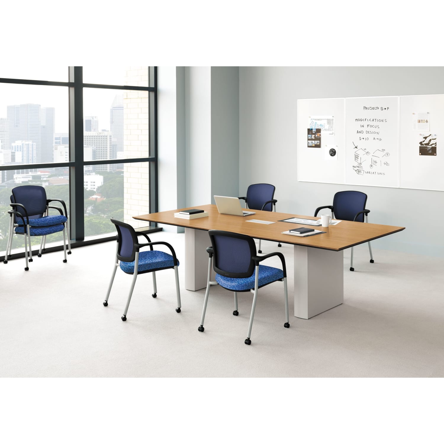 HON Magnetic Markerboard, 48in x 31in, White, Silver Plastic Frame - Image 4