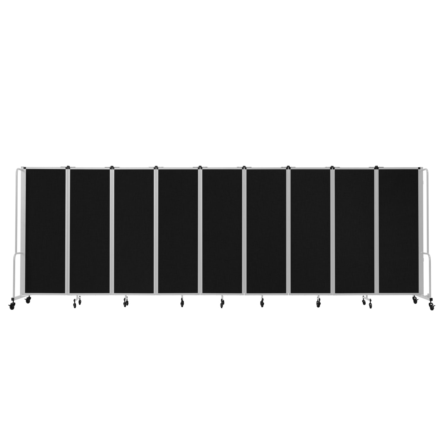 National Public Seating Room Divider, 9 Sections, 72inH x 210inW x 27inD, Black/Gray - Image 5