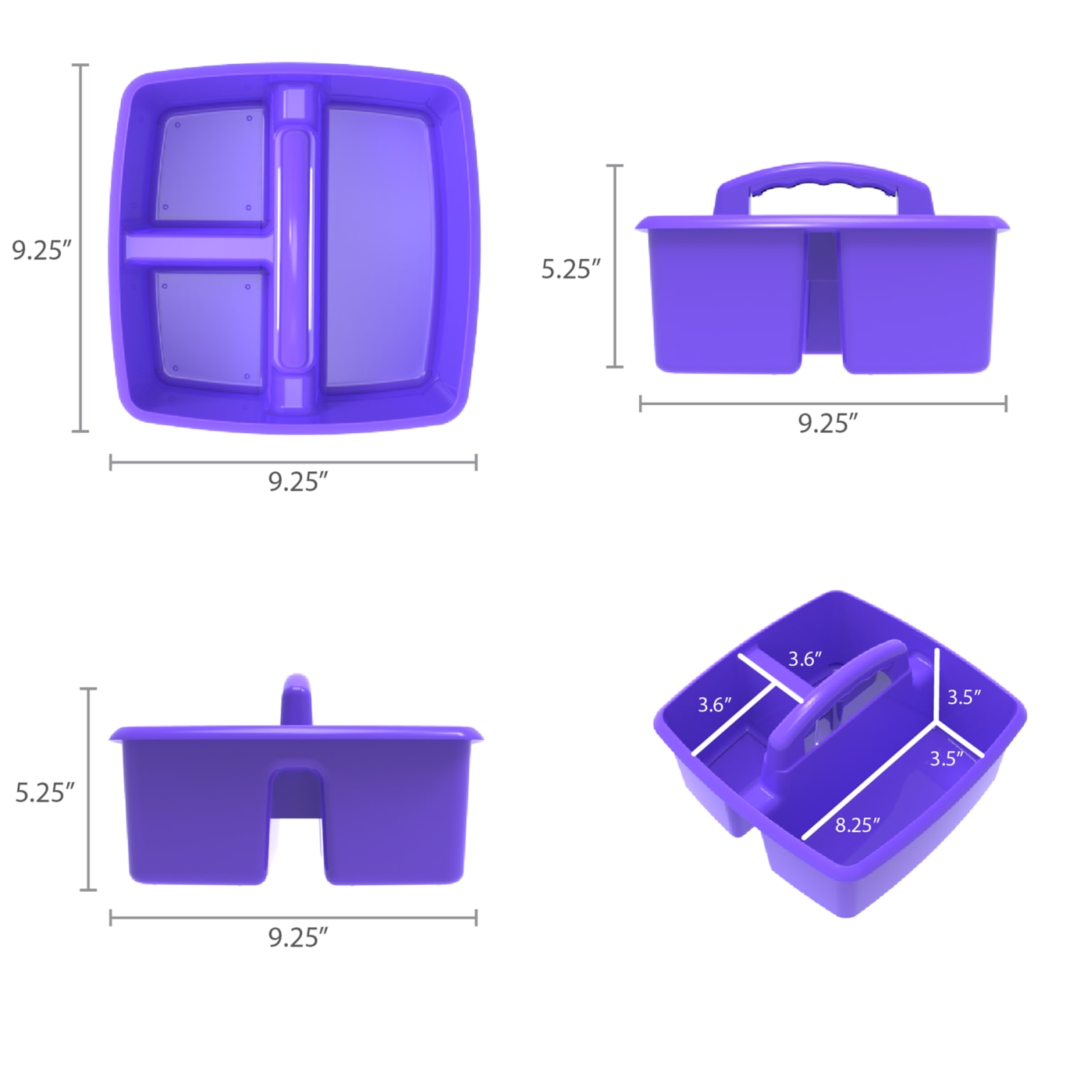 Storex Small Caddies, 5-1/4inH x 9-1/4inW x 9-1/4inD, Purple, Pack Of 6 Caddies - Image 4