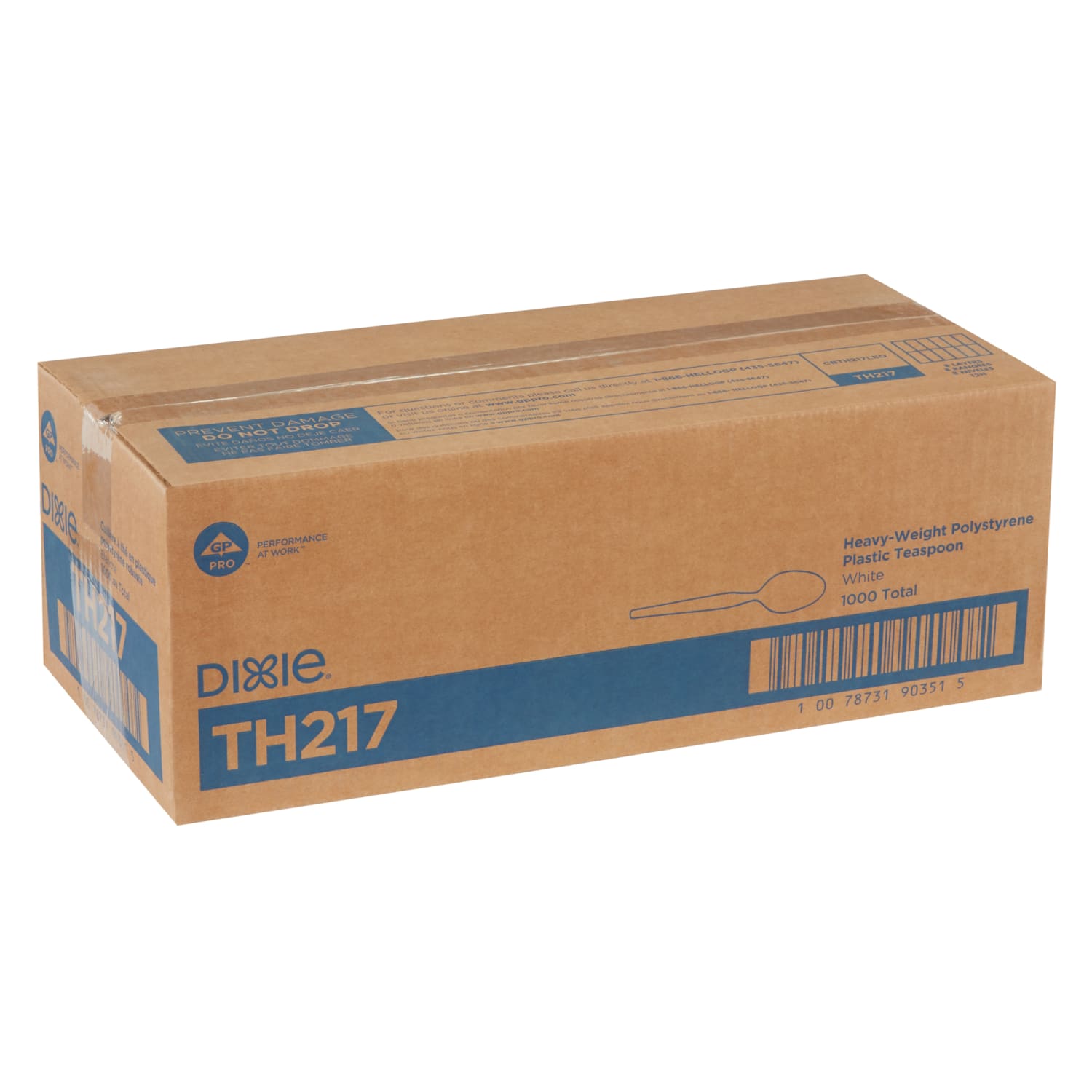 Dixie Heavy-Weight Polystyrene Spoons, White, 1,000 Per Case - Image 3