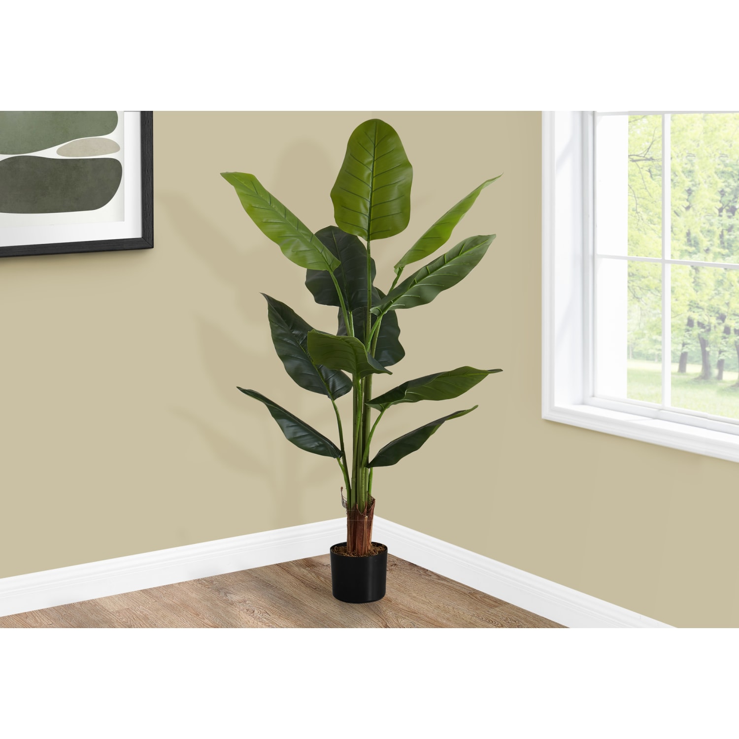 Monarch Specialties Kira 59inH Artificial Plant With Pot, 59inH x 27-1/2inW x 25-1/2inD, Green - Image 3