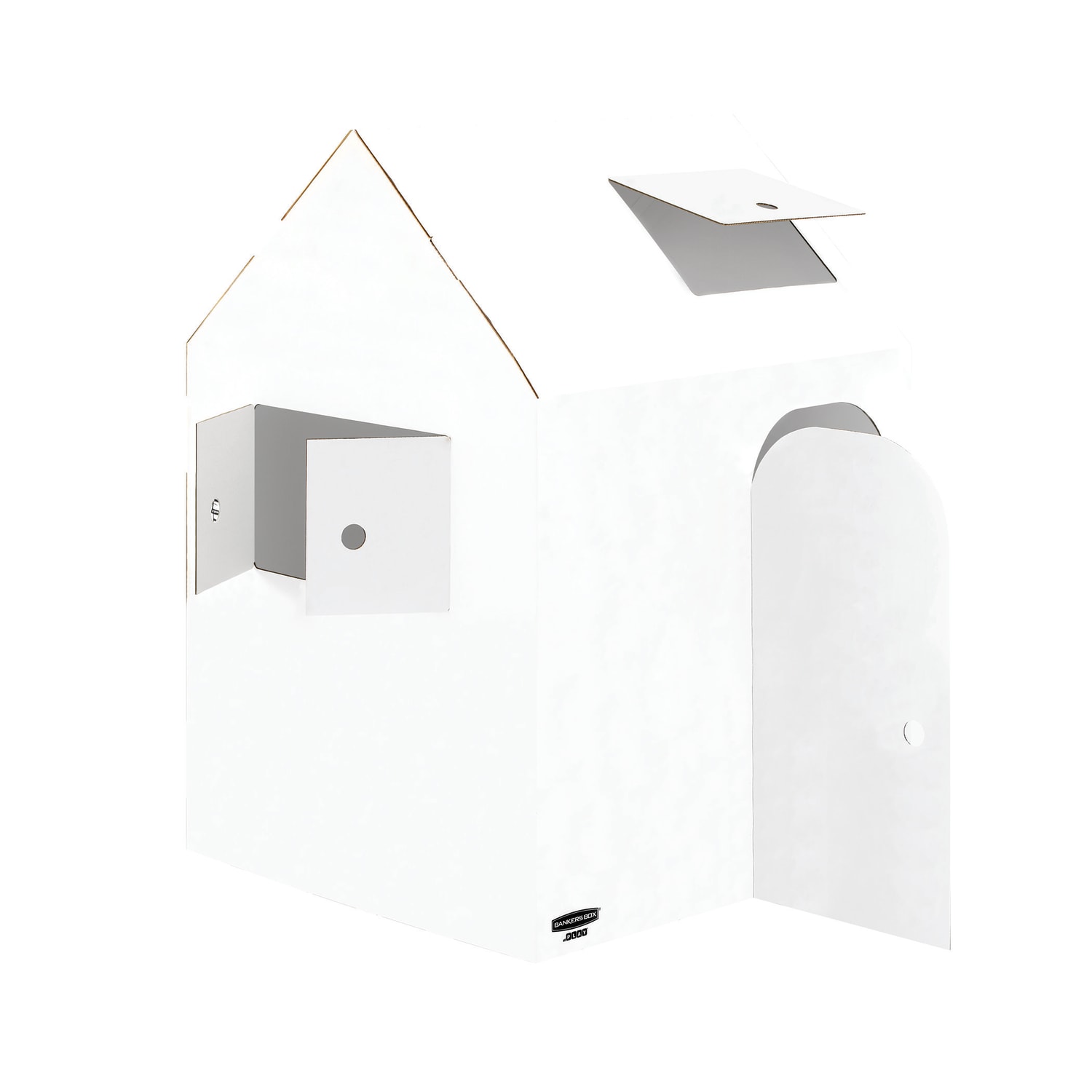 Bankers Box At Play Playhouse, 48inH x 32inW x 38inD, White - Image 5