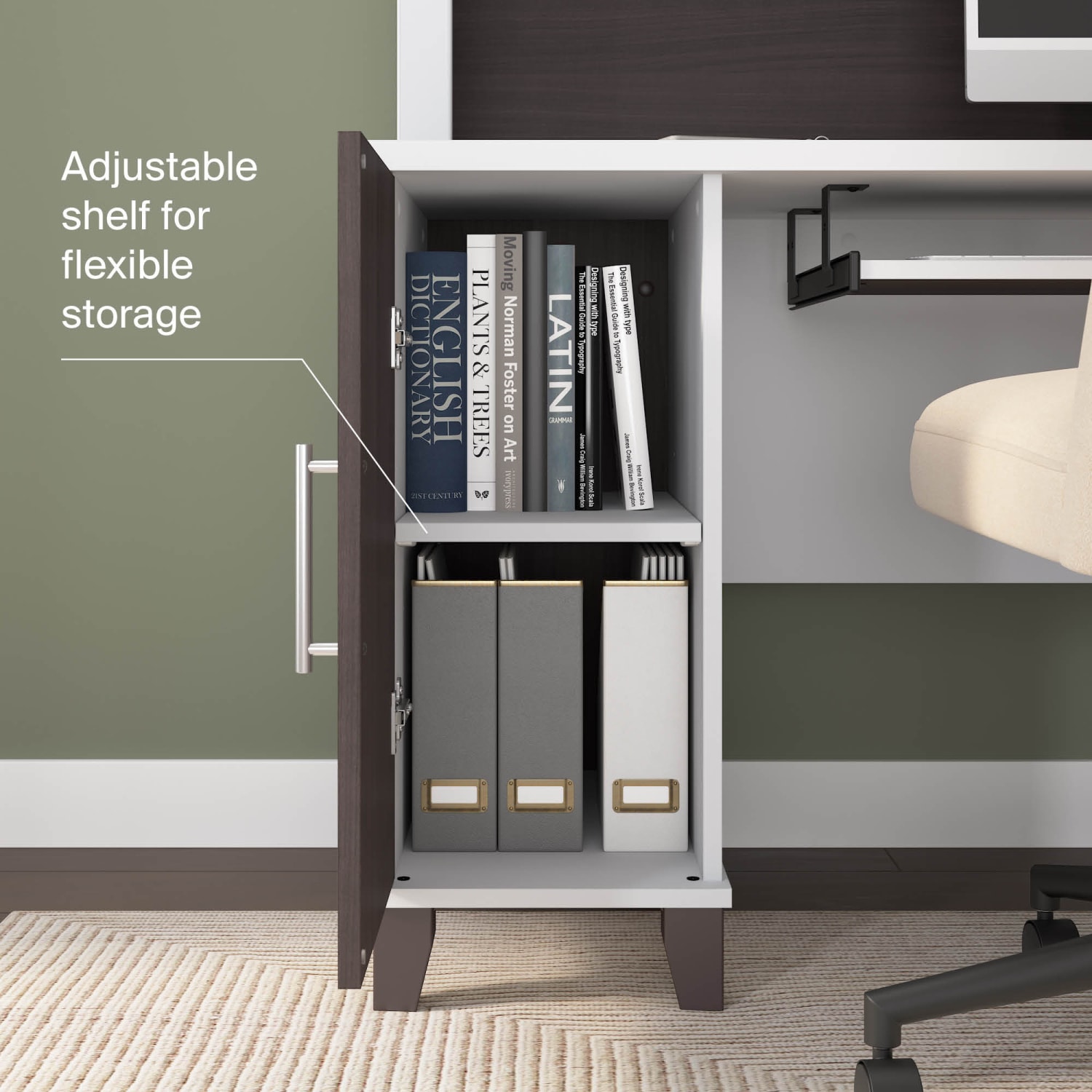 Bush Business Furniture Somerset 72inW L-Shaped Corner Desk With Storage, Storm Gray/White, Standard Delivery - Image 5