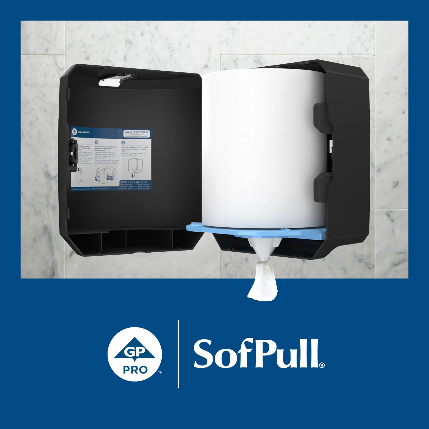 SofPull by GP PRO Centerpull Regular Capacity 1-Ply Paper Towels, 324 Sheets Per Roll, Pack Of 6 Rolls - Image 4