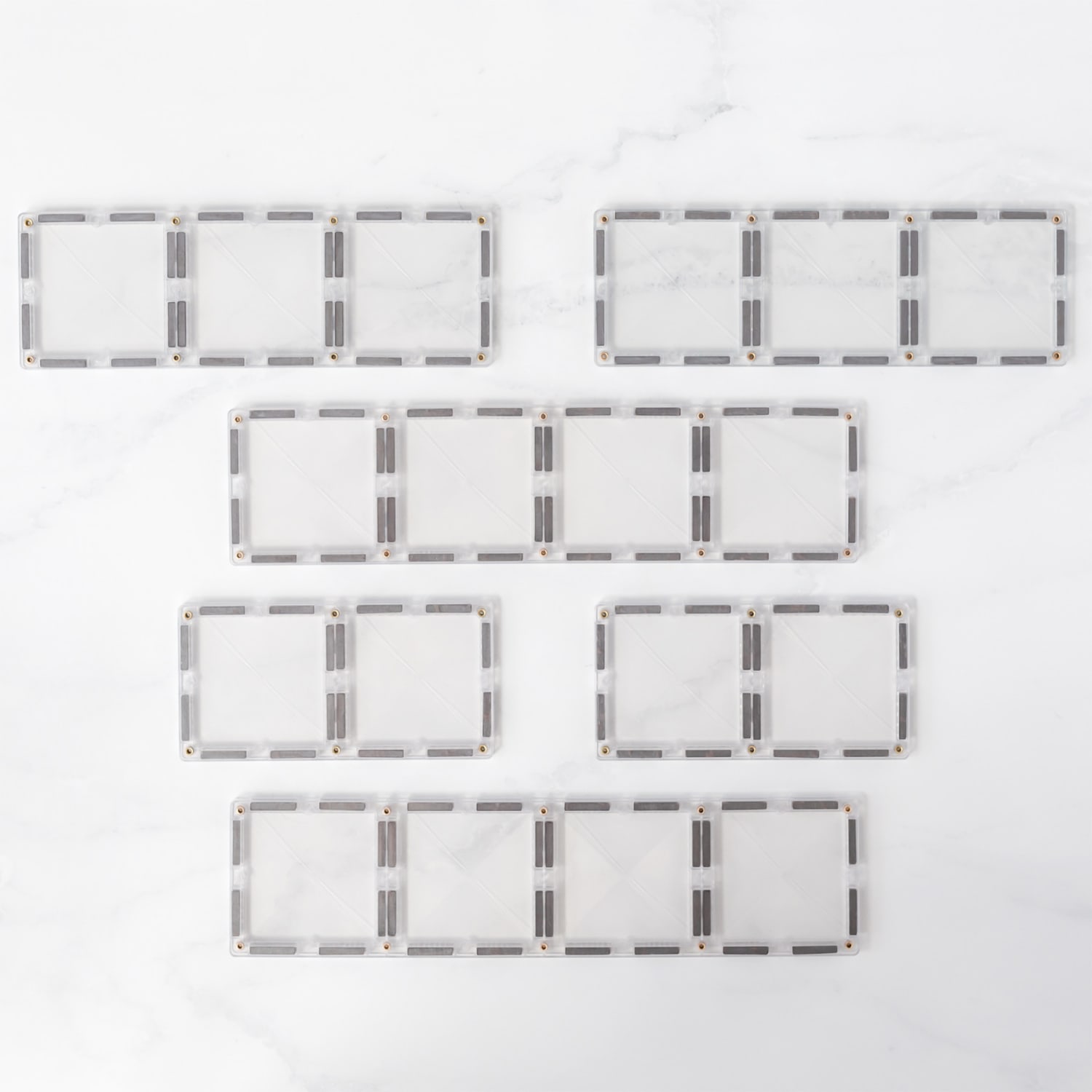 Connetix Magnetic Tiles Clear Rectangle Pack, 12 Pieces - Image 4