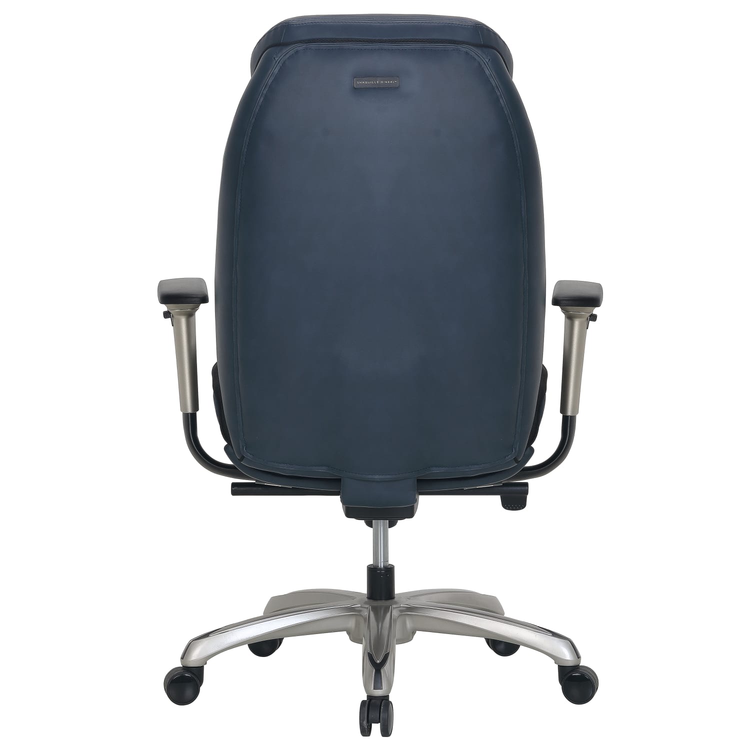Shaquille O-Neal Zethus Ergonomic Bonded Leather High-Back Executive Office Chair, Navy/Silver - Image 5