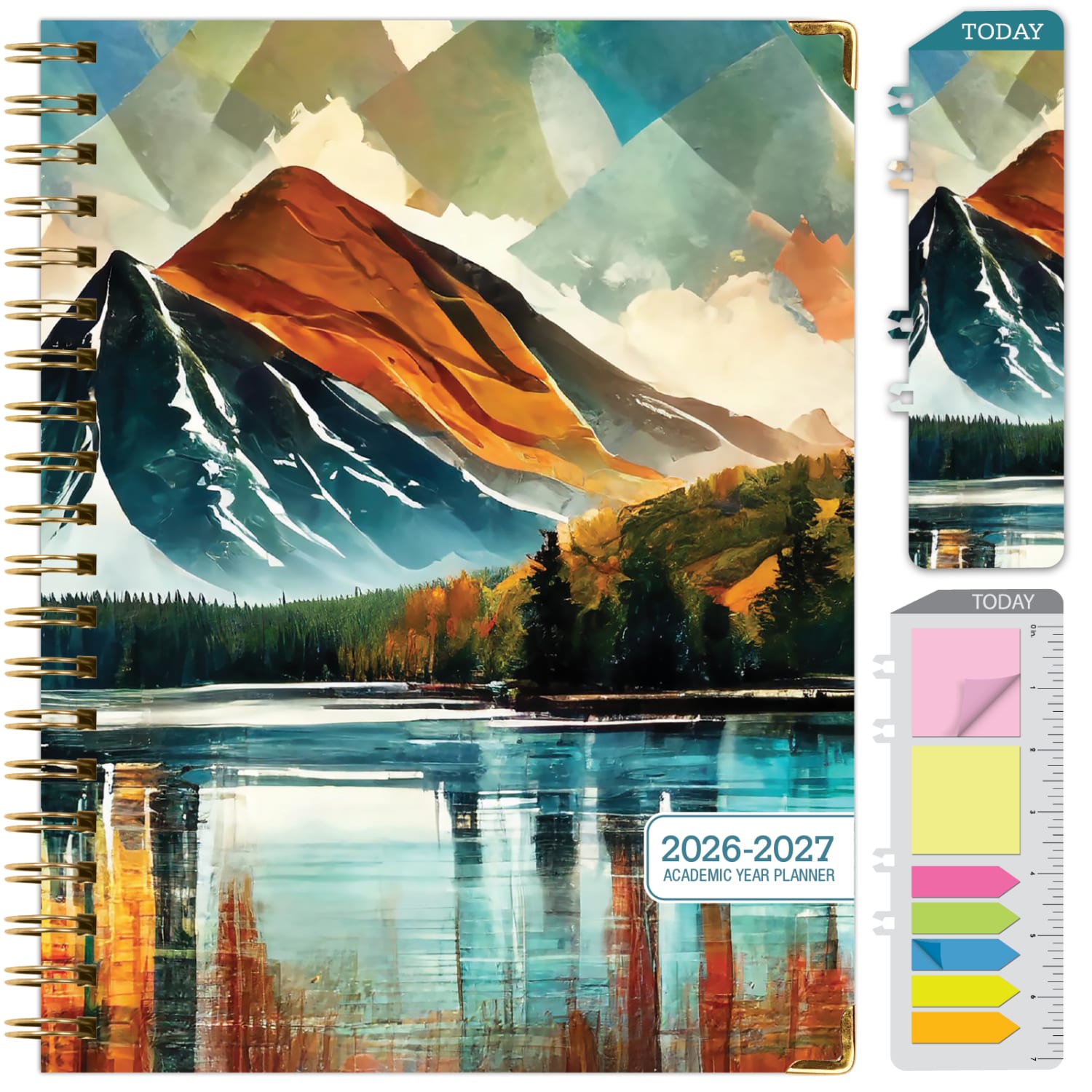 2026-2027 Excello Brands 14-Month Academic Year Hardcover Weekly/Monthly Fashion Planner, 8-1/2in x 11in, Lake View, May To June, Total Qty 1 - Image 3