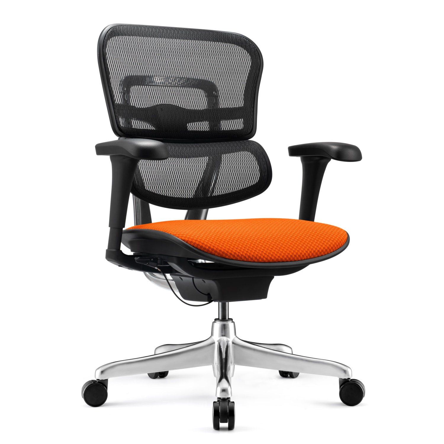 WorkPro 12000 V2 Series Ergonomic Mesh/Fabric High-Back Office Chair, Tangerine/Black, BIFMA Compliant - Image 3