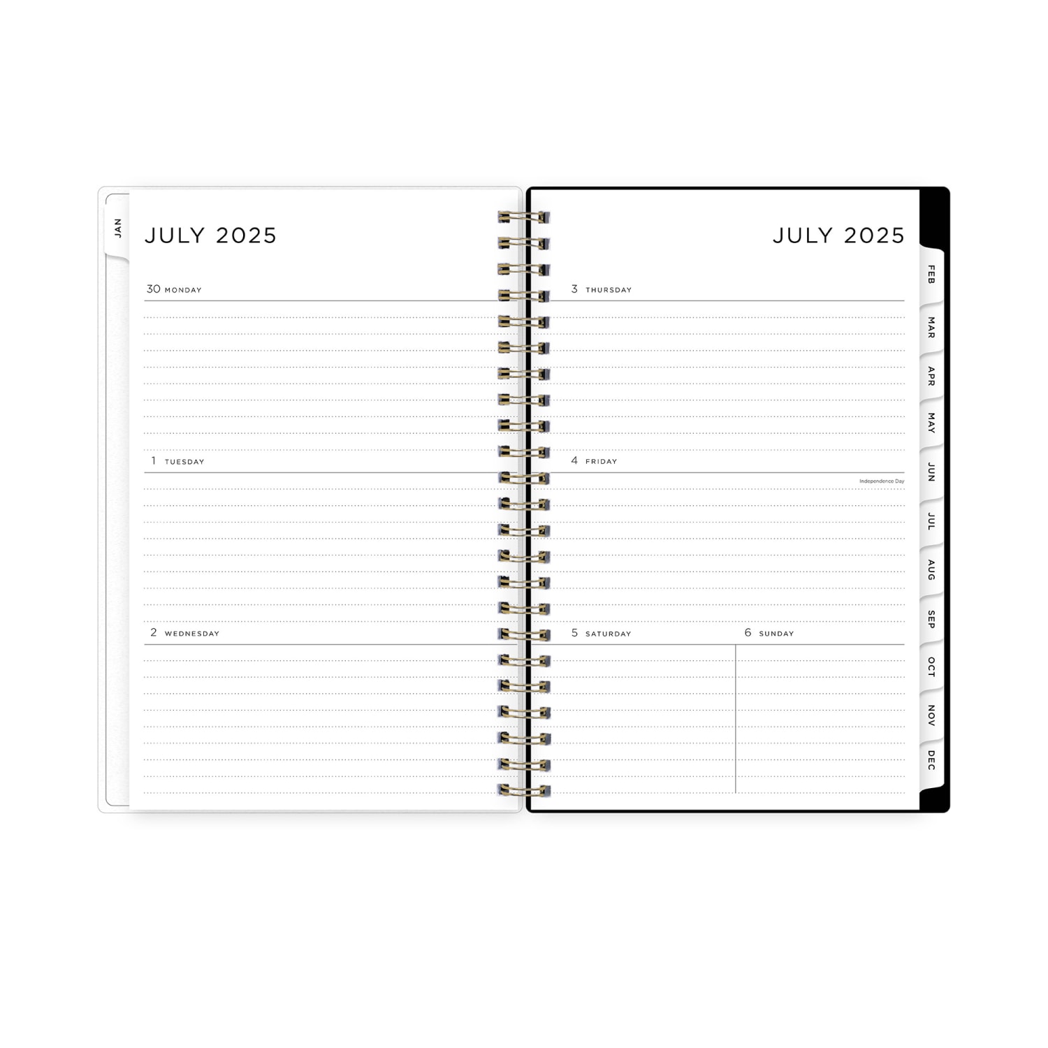 2025-2026 Blue Sky Weekly/Monthly Academic Planner, 5in x 8in, Stripes Chunky, July 2025 To June 2026, 149047 - Image 3