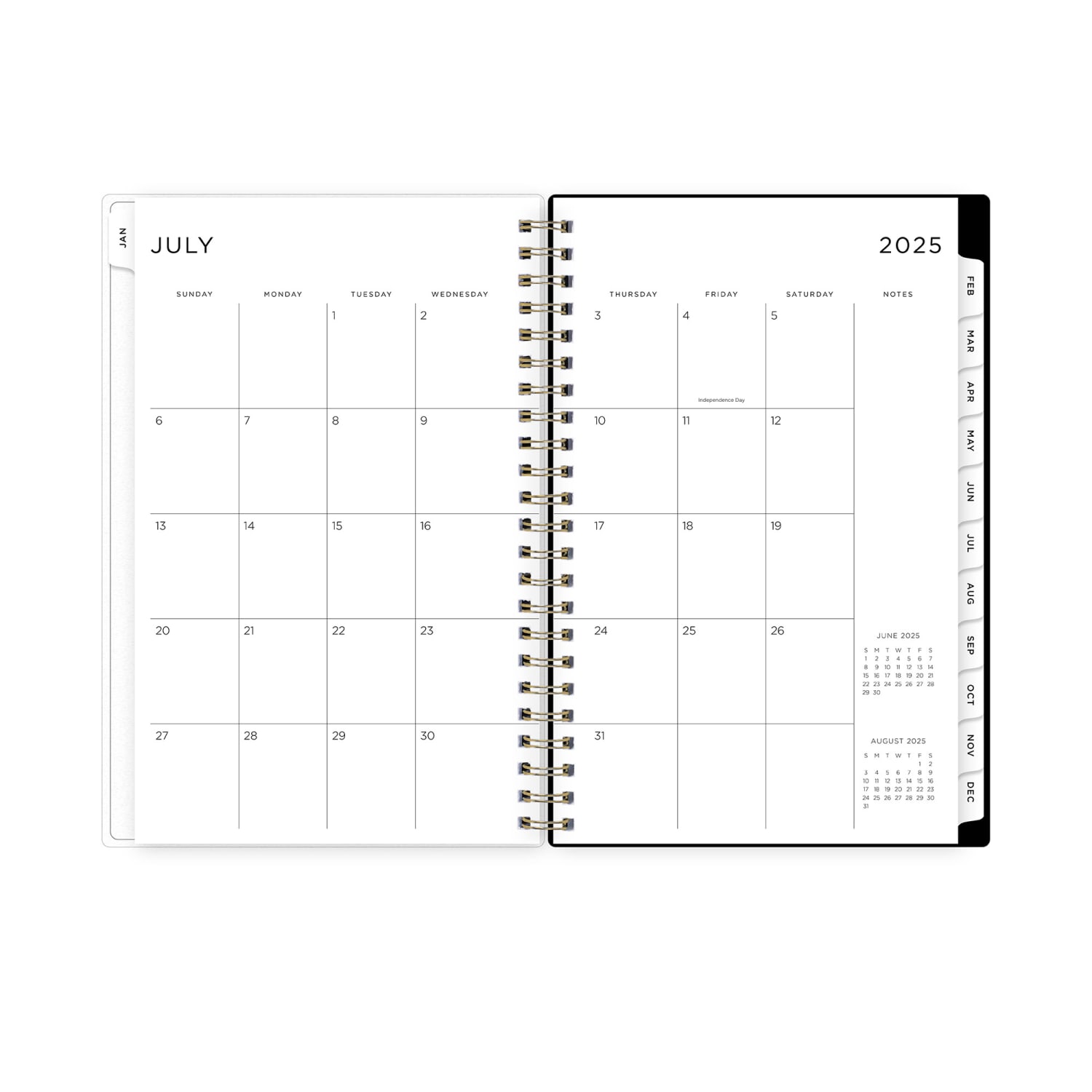 2025-2026 Blue Sky Weekly/Monthly Academic Planner, 5in x 8in, Stripes Chunky, July 2025 To June 2026, 149047 - Image 4