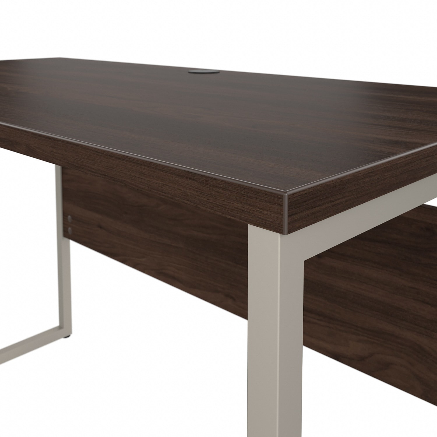 Bush Business Furniture Hybrid Computer Table Desk With Metal Legs, 48inW x 24inD, Black Walnut, Standard Delivery - Image 6