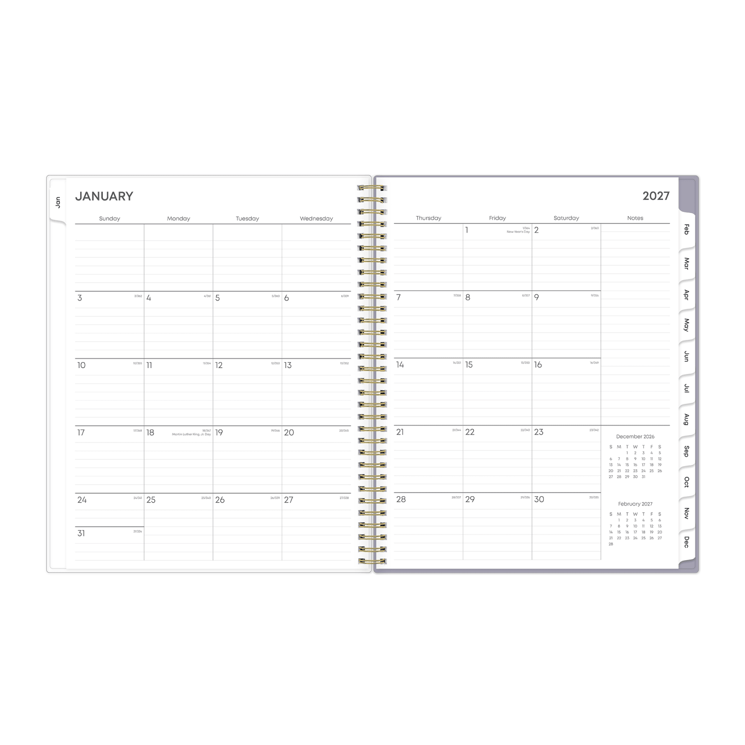 2027 Blue Sky Tula Weekly/Monthly Planning Calendar, 8.5x11, 0%, PP, Jan-Dec, RY27 - Image 4