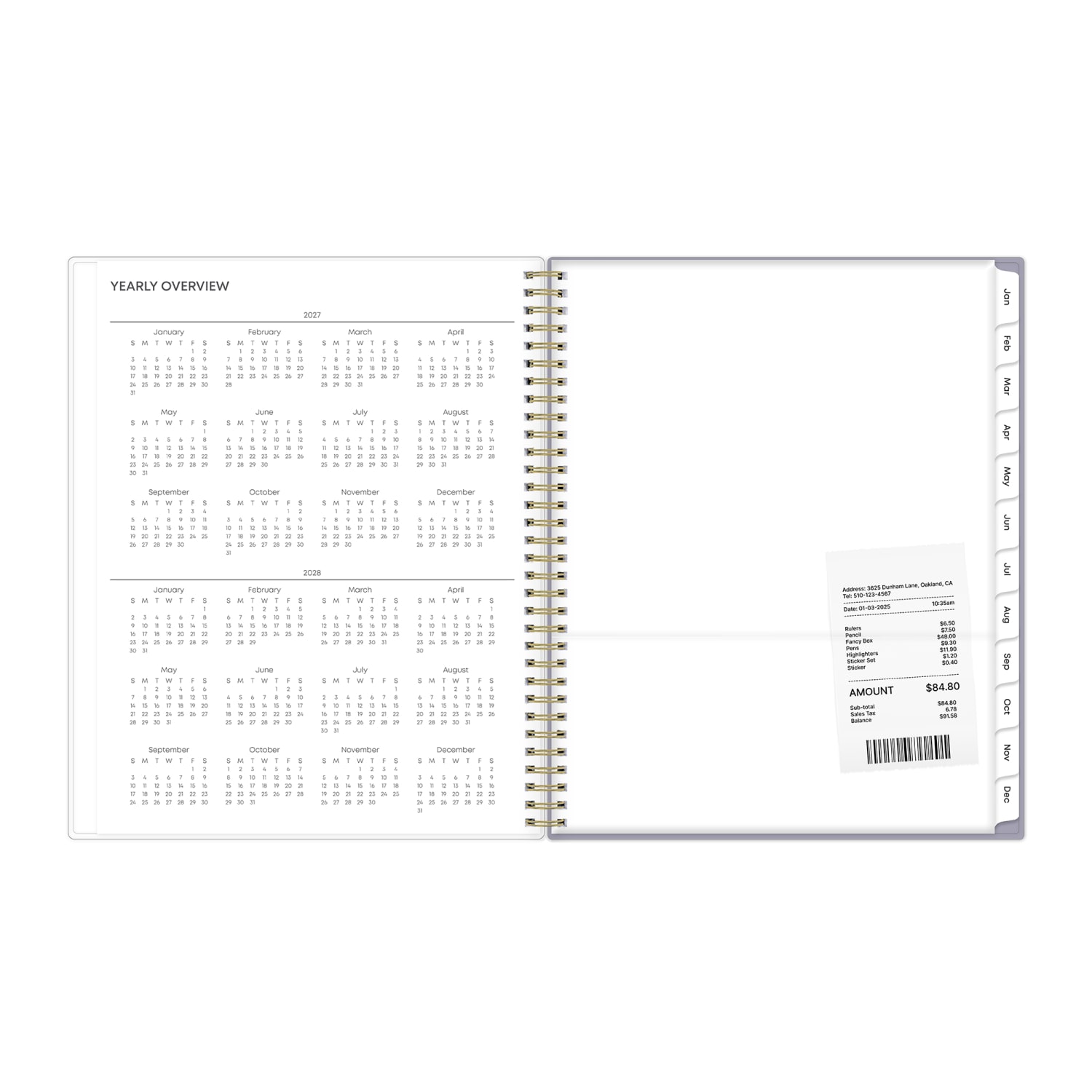 2027 Blue Sky Tula Weekly/Monthly Planning Calendar, 8.5x11, 0%, PP, Jan-Dec, RY27 - Image 5