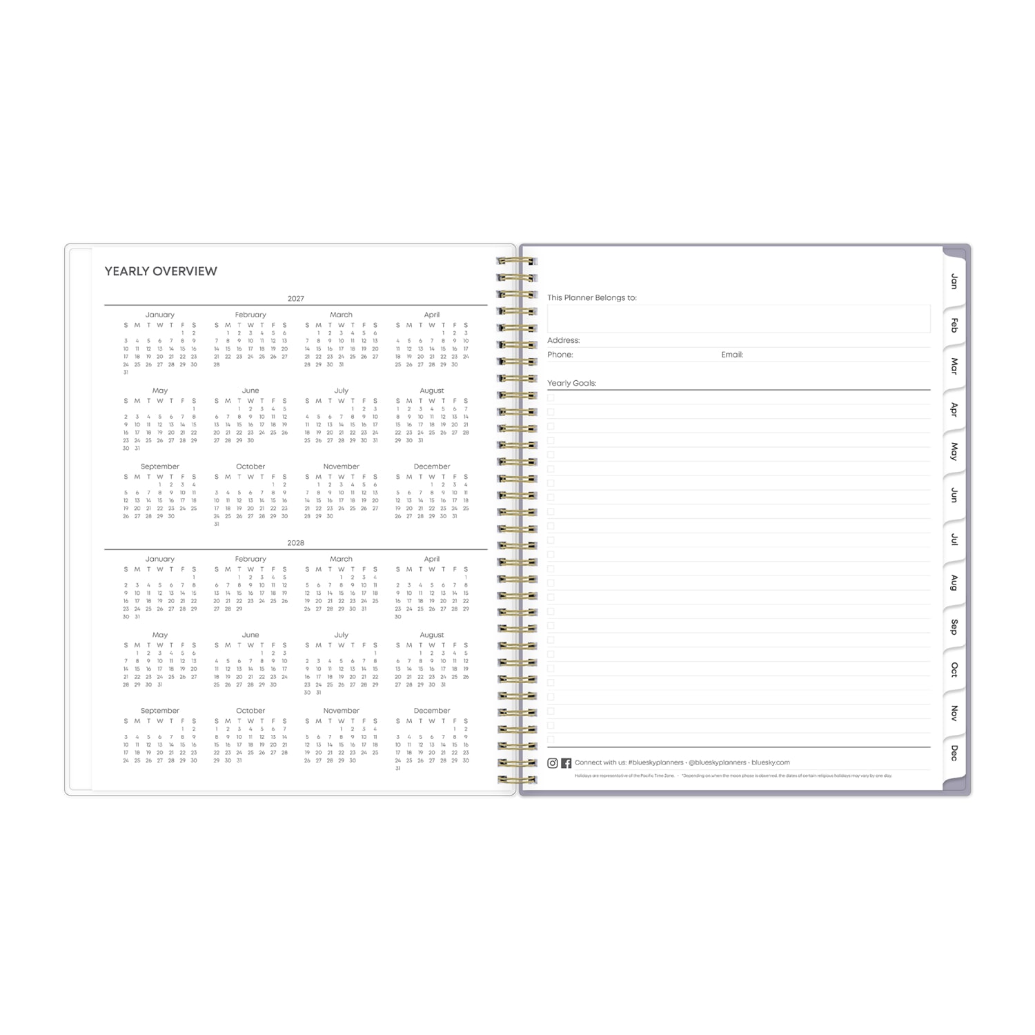 2027 Blue Sky Tula Weekly/Monthly Planning Calendar, 8.5x11, 0%, PP, Jan-Dec, RY27 - Image 6