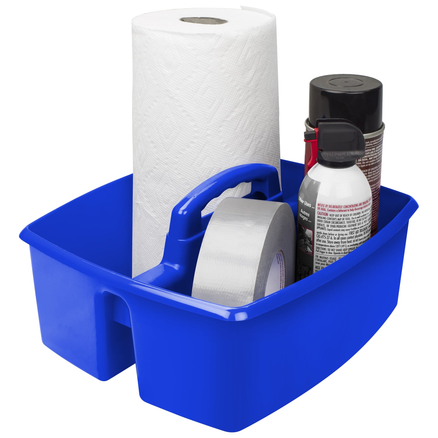 Storex Large Caddies, 6-3/8inH x 11inW x 13inD, Blue, Pack Of 3 Caddies - Image 4