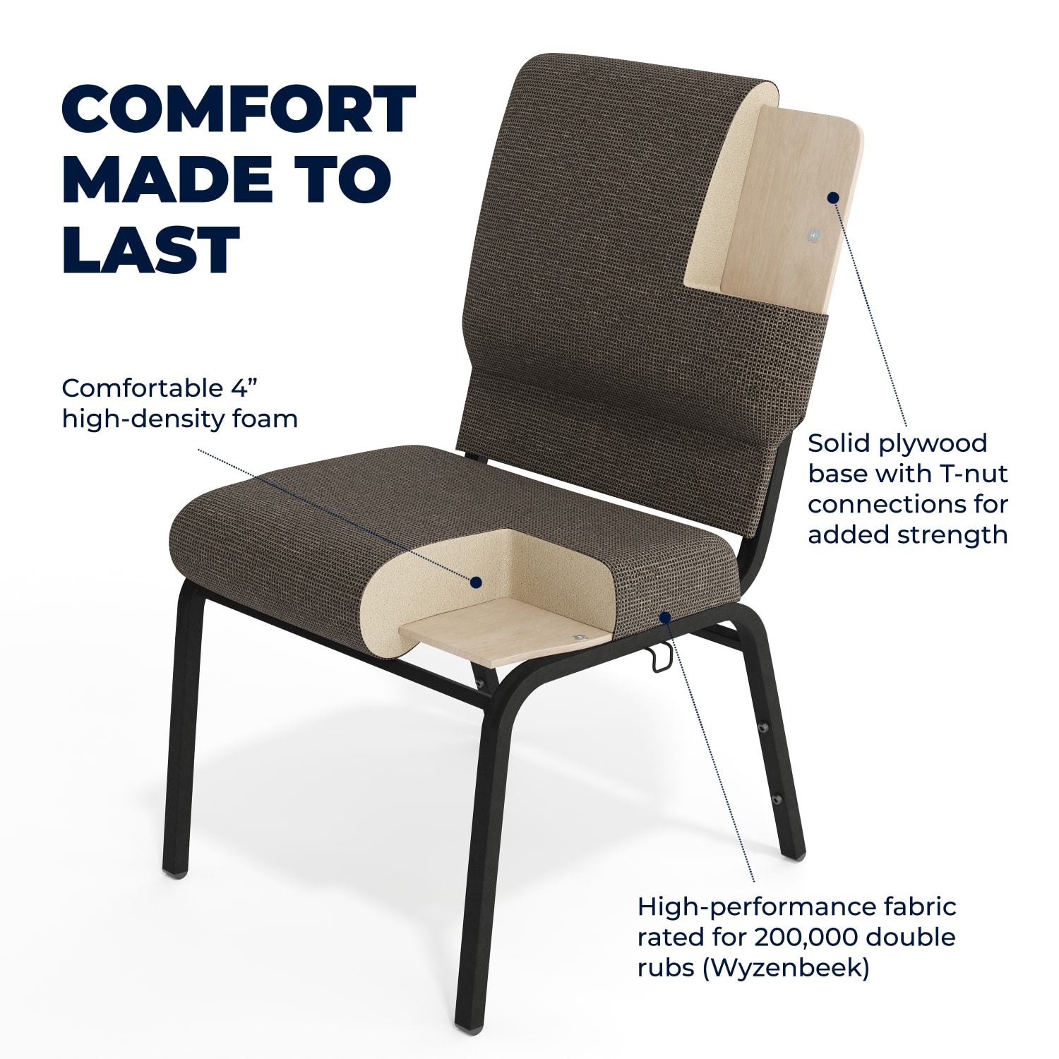 Flash Furniture Advantage Church Chair FossilBlack PCHT113 PopularChairscom Flash Furniture Advantage Church Chair FossilBlack PCHT113 PopularChairscom