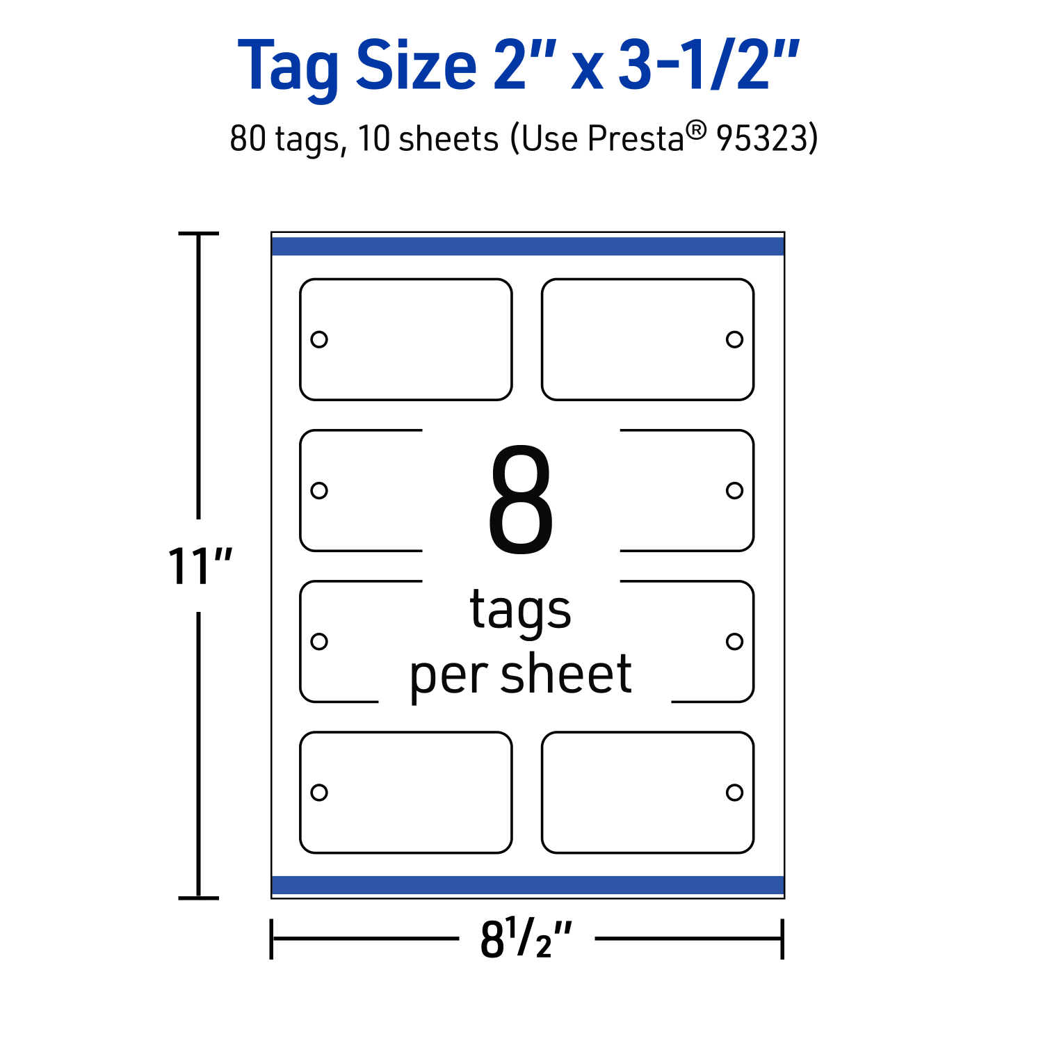 Avery Printable Tags With Sure Feed Technology, Print-To-The-Edge, 2inx3.5in, Matte White, Pack Of 80 - Image 6