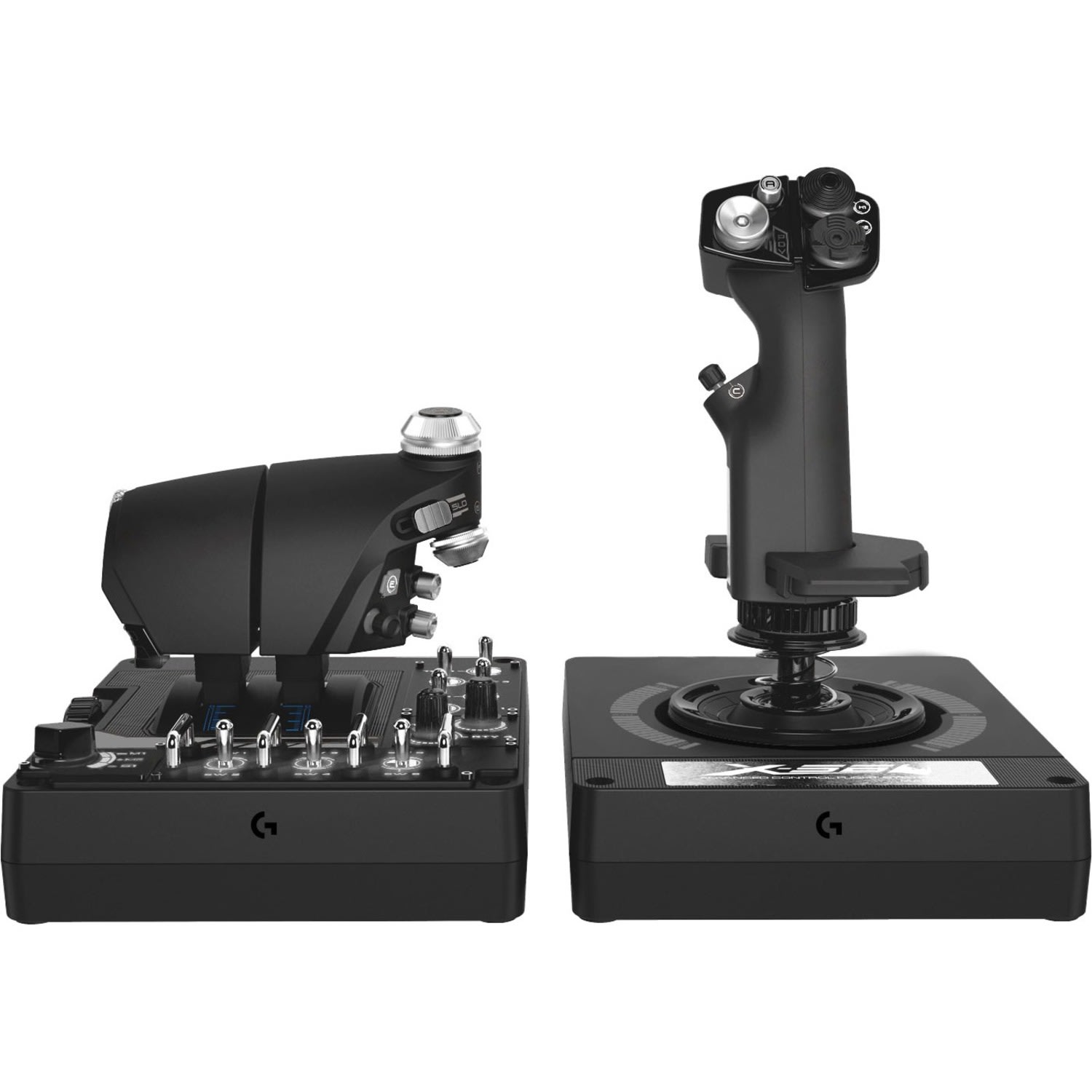 Logitech G X56 H.O.T.A.S. RGB Throttle and Stick Simulation Controller - Cable - USB - PC - Black - Image 3