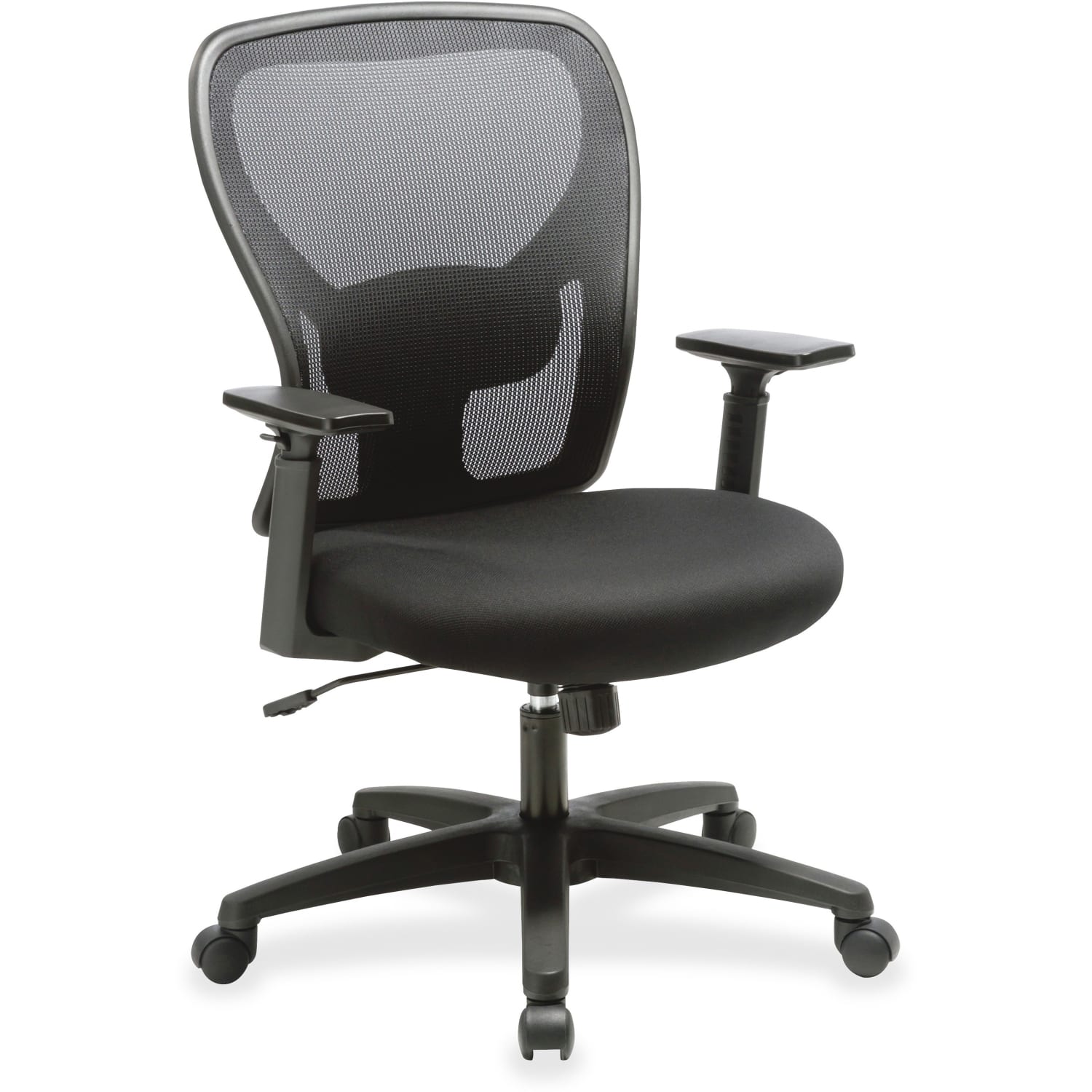Lorell Mid Back MeshFabric Task Chair Black PopularChairscom