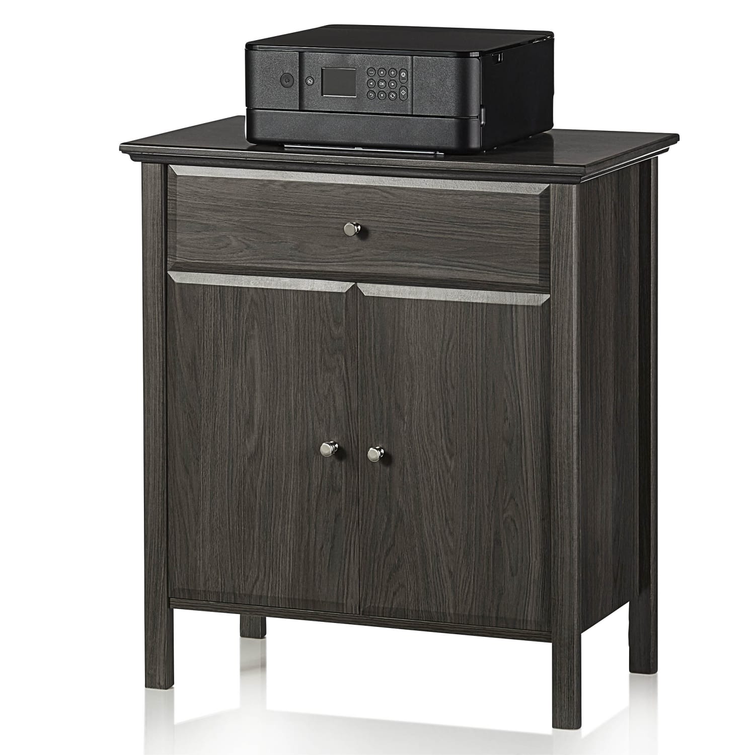 Realspace Chase 30-1/8inH x 26-7/8inW x 15-3/4inD Storage Cabinet/Printer Stand, Coastal Gray - Image 6