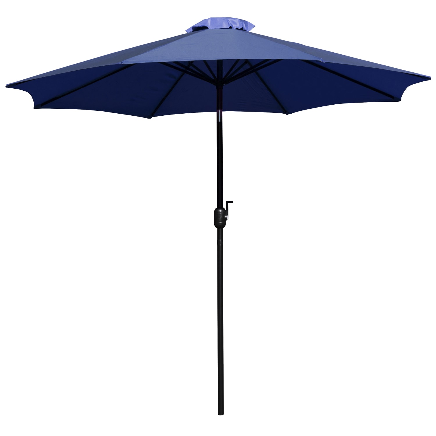 Flash Furniture Kona Round Umbrella With 1-1/2in Aluminum Pole, 96-1/2inH x 104-1/2inW x 104-1/2inD, Navy - Image 3