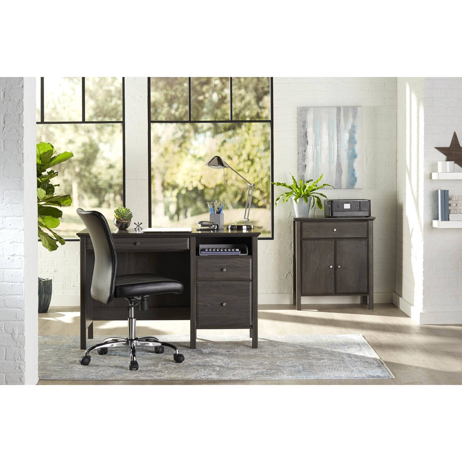 Realspace Chase 47inW Writing Desk, Coastal Gray - Image 3