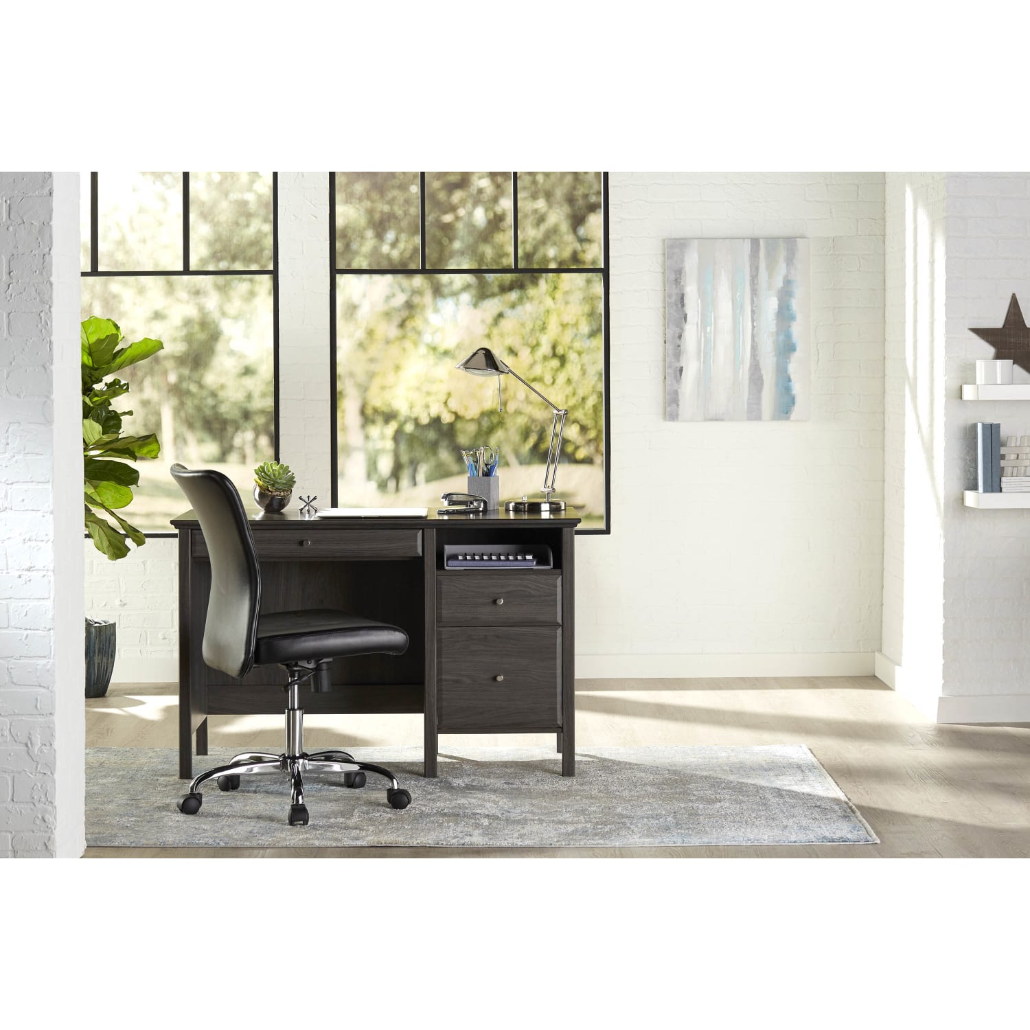 Realspace Chase 47inW Writing Desk, Coastal Gray - Image 6