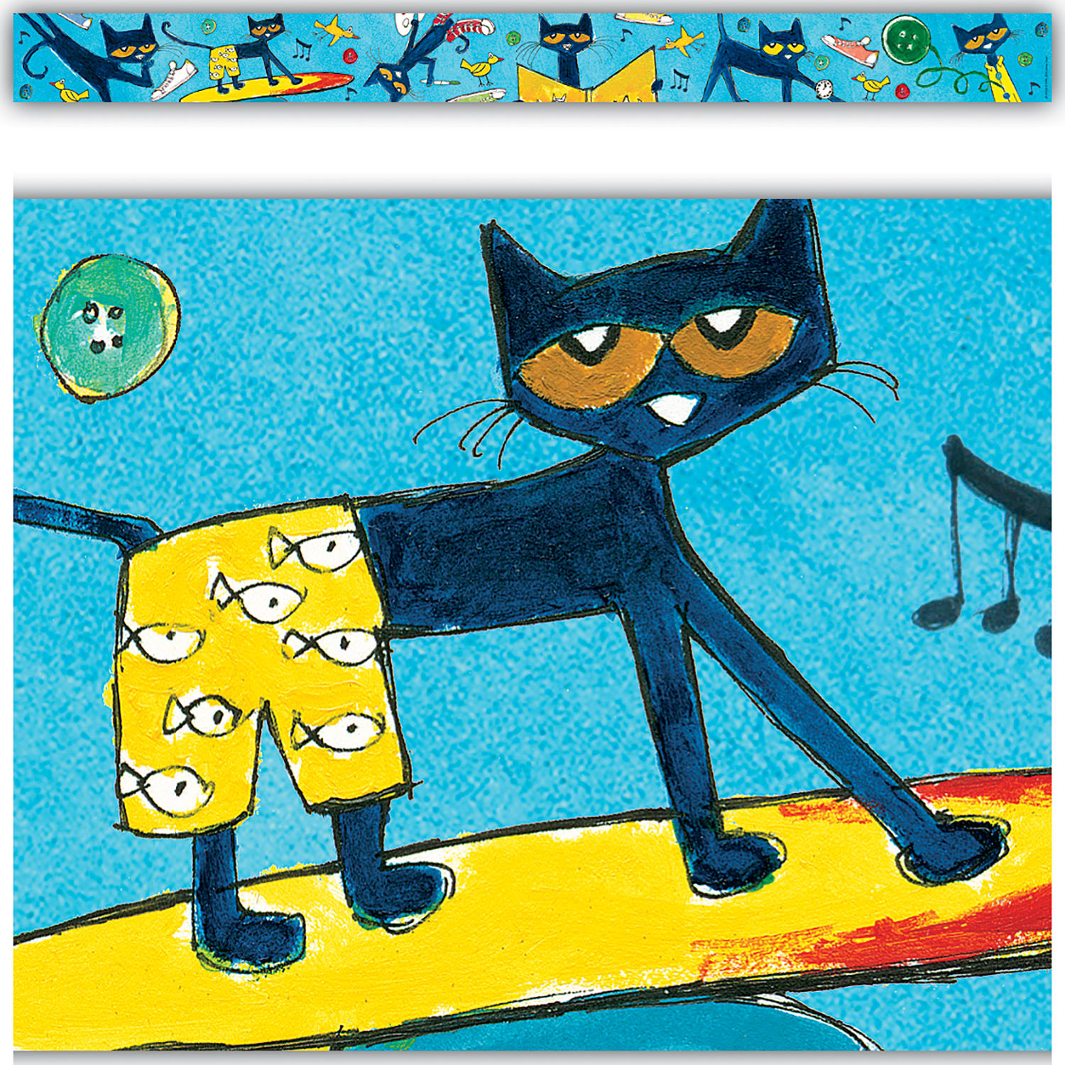 Teacher Created Resources Straight Border Trim, Pete the Cat, 35ft Per Pack, Set Of 6 Packs - Image 4