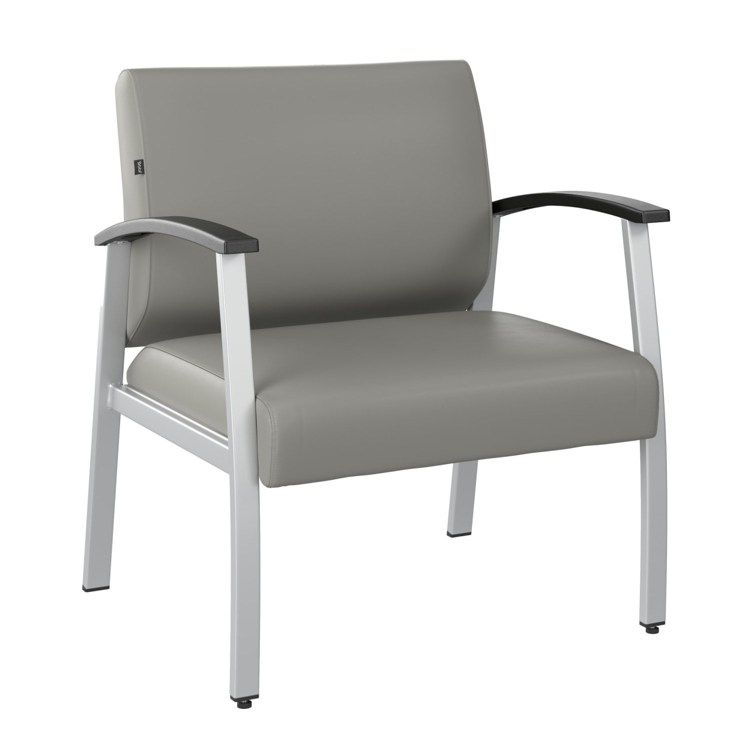 Bush Business Furniture Arrive Bariatric Waiting Room Guest Chair With Arms, Light Gray, Standard Delivery