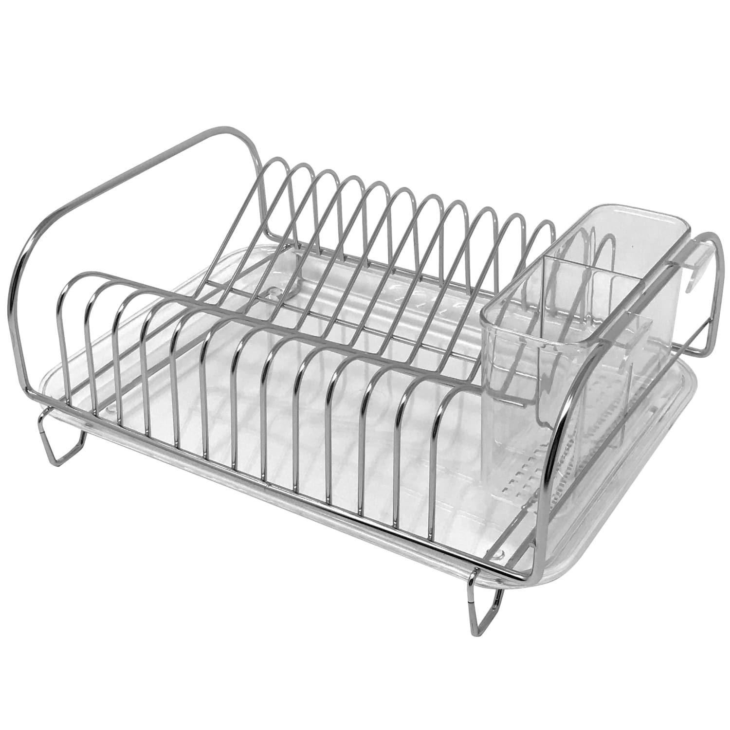 Better Houseware 3-Piece Compact Dish Drainer Set, 5inH x 9inW x 12inD, Black
