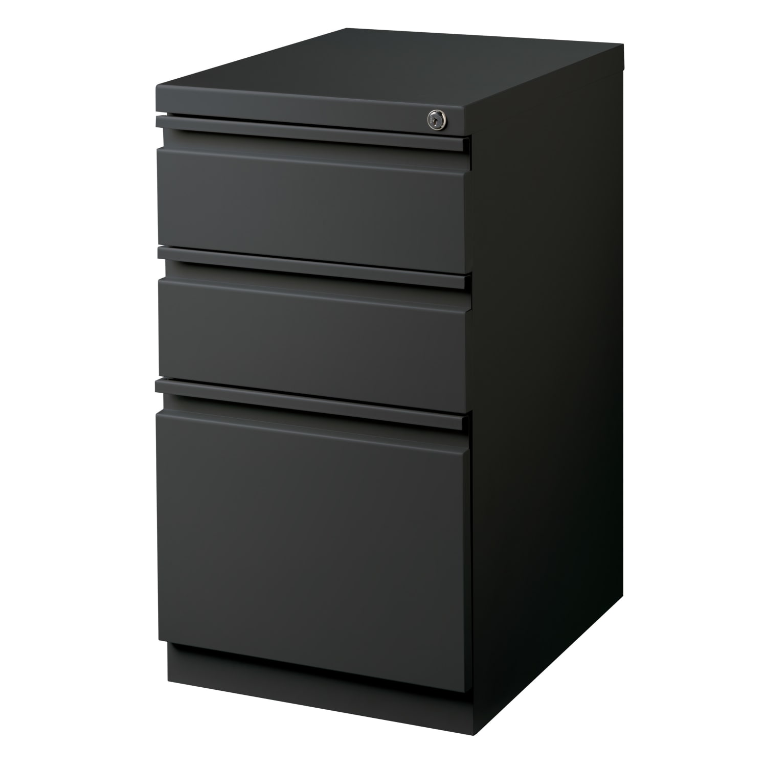 Hirsh 20inD Vertical 3-Drawer Mobile Pedestal File Cabinet, Charcoal - Image 4