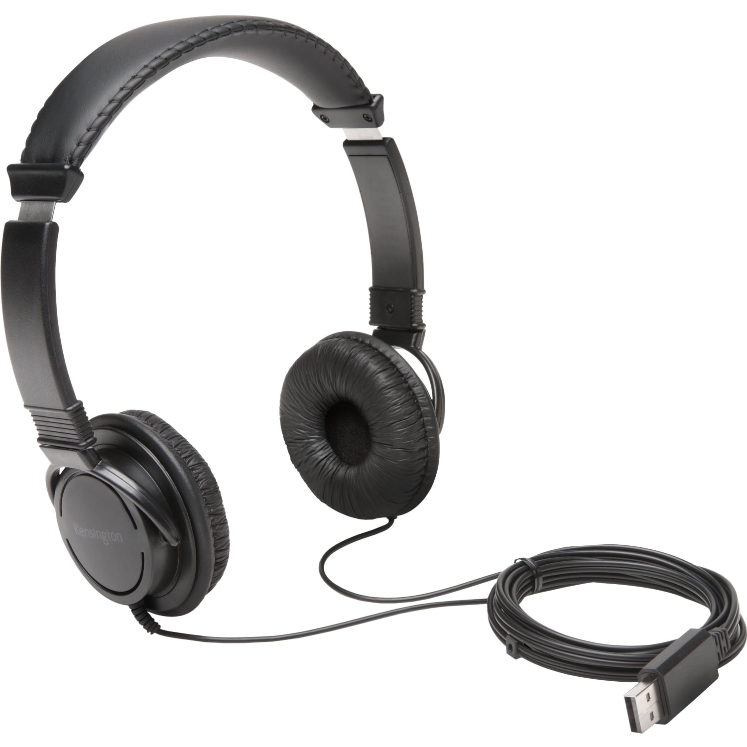 Kensington Classic USB-A Headphone - Stereo - USB Type A - Wired - Over-the-head - Binaural - Circumaural - 6 ft Cable - Image 3