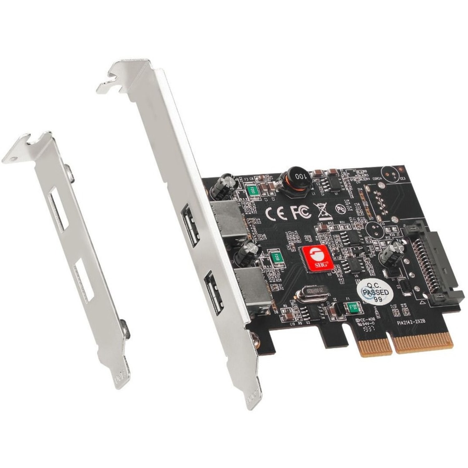SIIG USB 3.1 2 Port PCIe Host Adapter - Type A - 10Gb/s Transfer Rate - Image 4