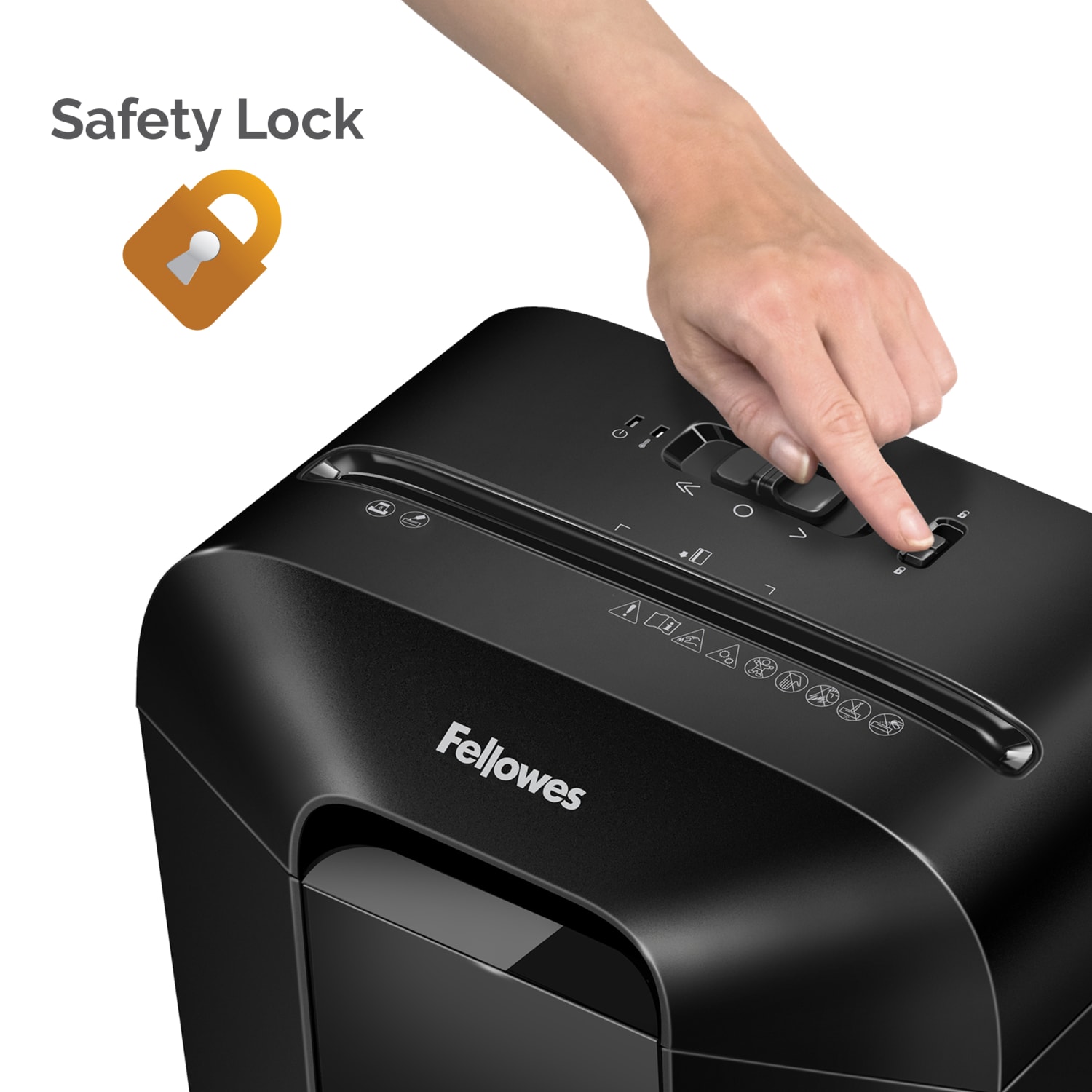 Fellowes Powershred LX 45 8-Sheet Personal Cross-Cut Shredder, Black - Image 5