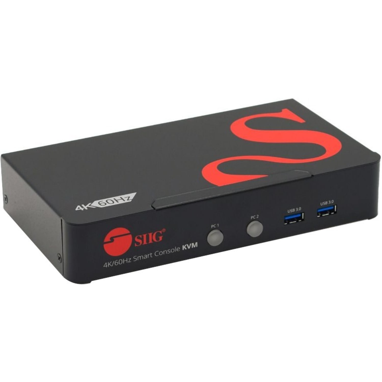 SIIG 2 Port 4K 60Hz DisplayPort 1.2 KVM Switch With USB 3.0 Hub/Audio/Hotkey/Manual Switching - Image 3