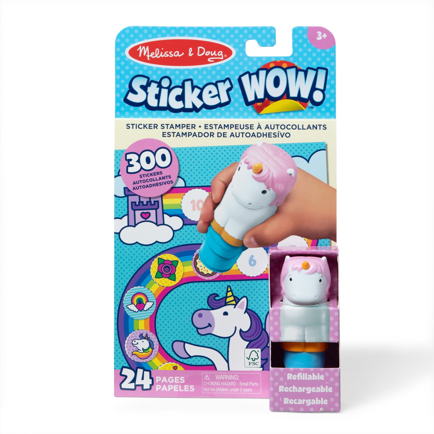 Melissa & Doug Sticker WOW! Sticker Stampers And Activity Pads, Medium, Unicorn, Bundle Of 2 Sets - Image 3