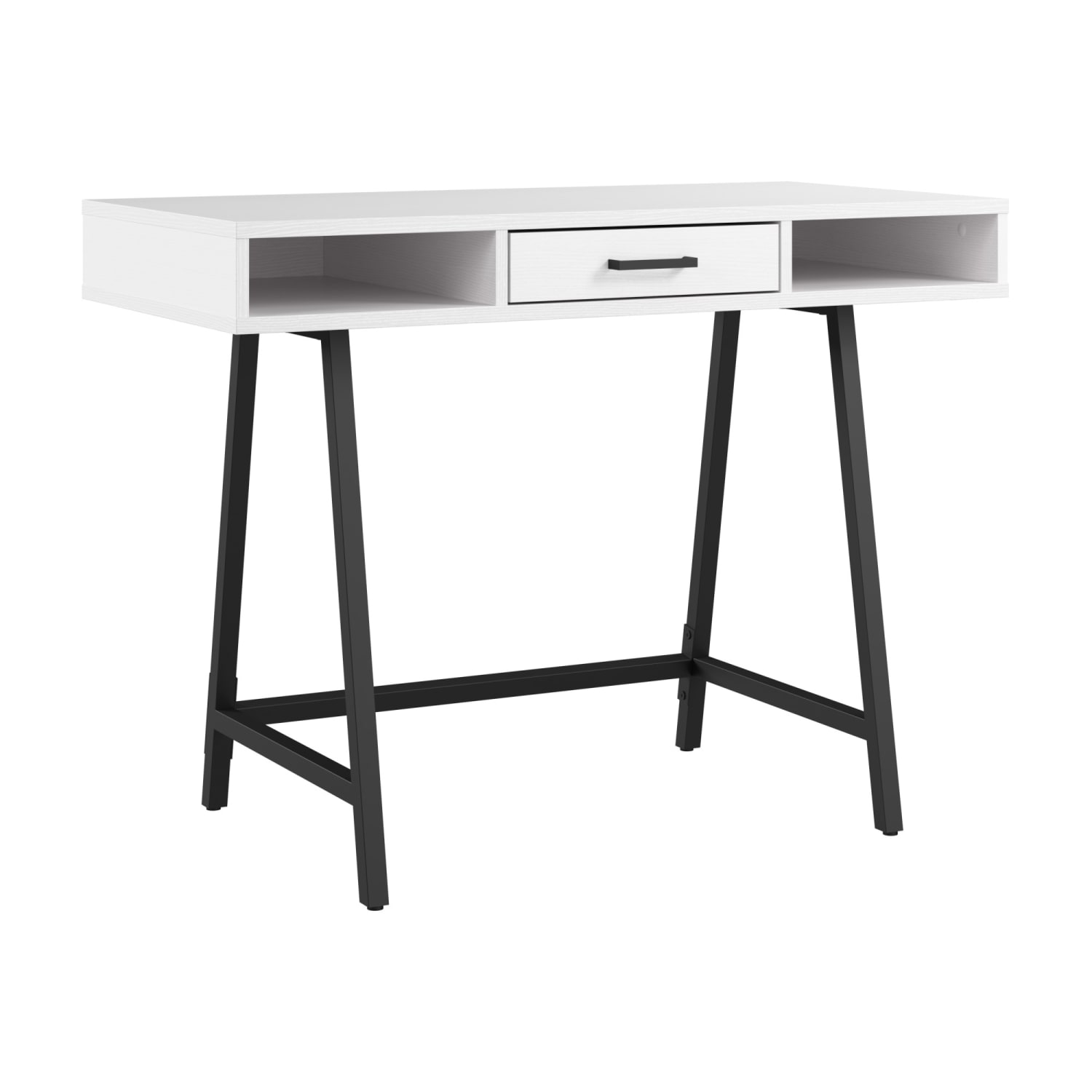 Bush Furniture Steele 40inW Writing Desk, Pure White Oak, Standard Delivery