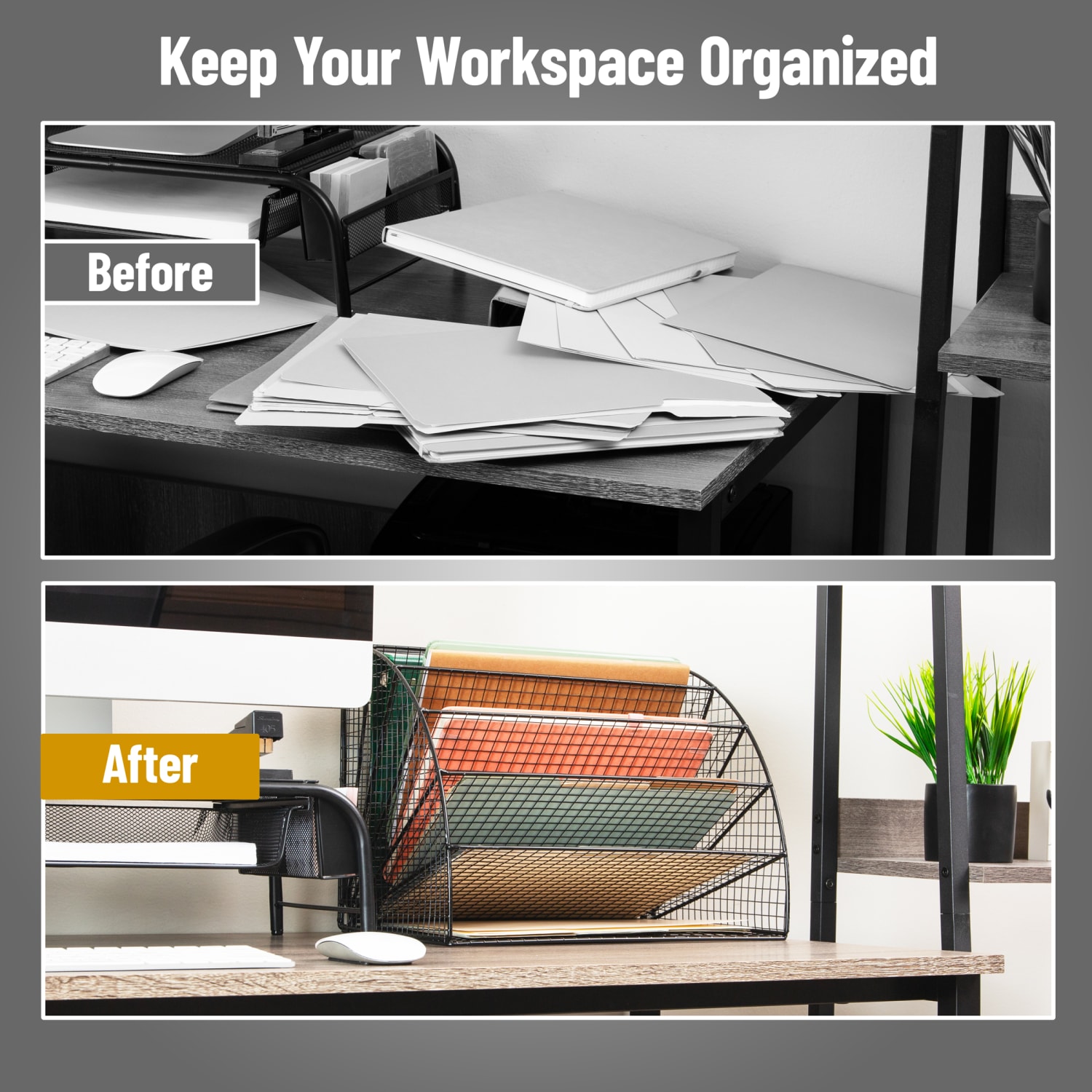 Mind Reader 6-Tier Fan-Shaped Desktop File Organizer, 11-1/4inH x 11-1/4inW x 13-3/4inD, Black, Total Qty 1 - Image 6