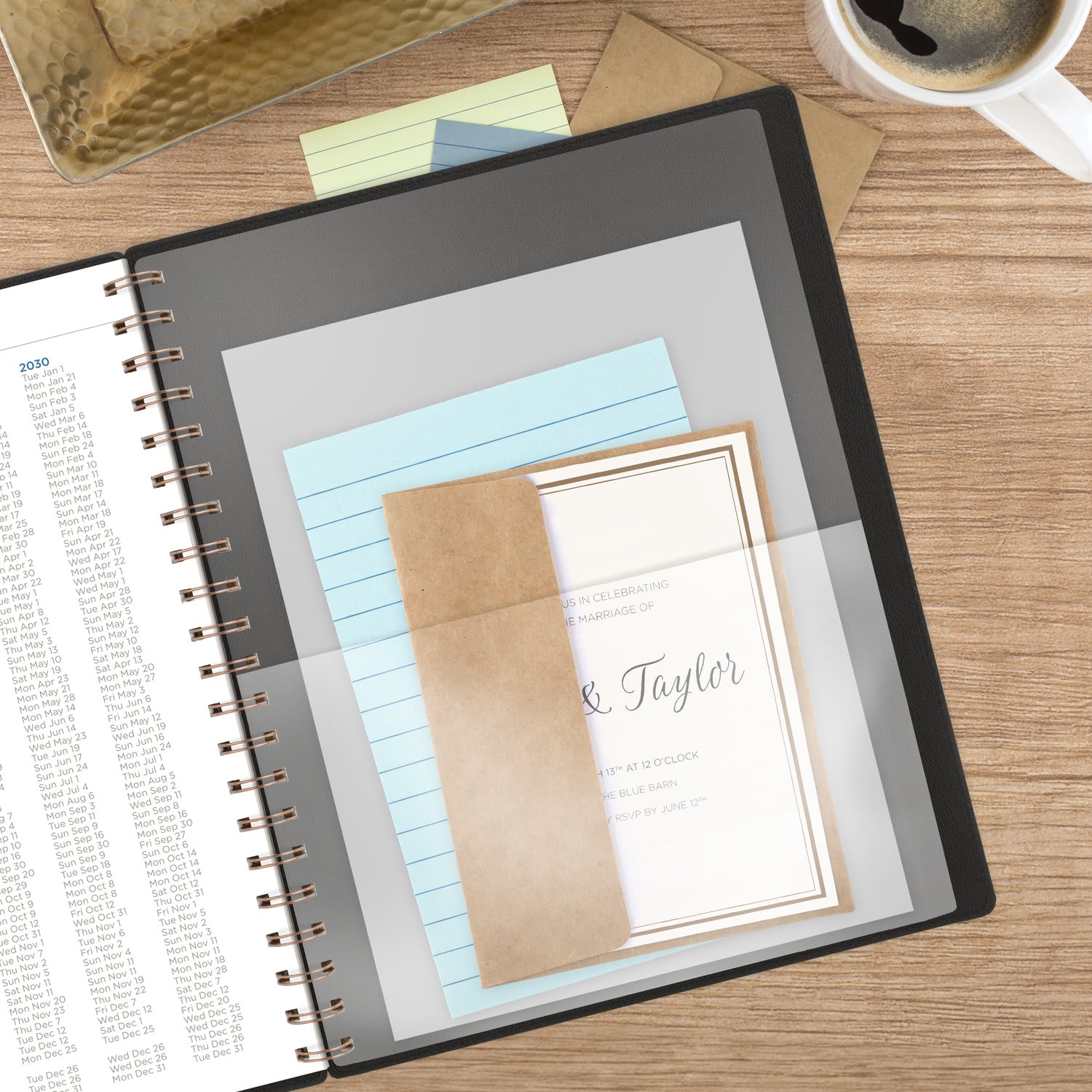 AT-A-GLANCE Signature Collection 2027 Weekly Monthly Planner, Black, Large, 8 1/2in x 11in - Image 5
