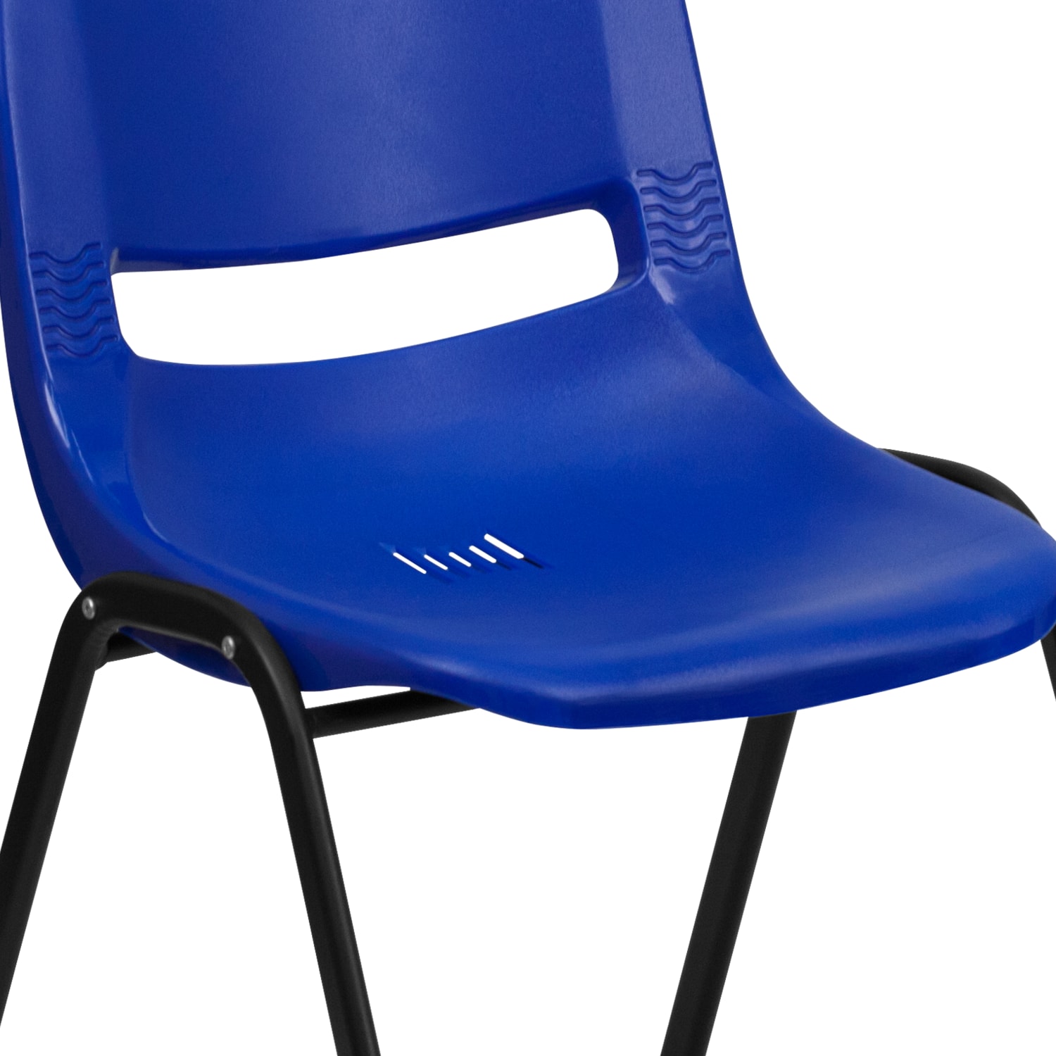 Flash Furniture Kids HERCULES 440 lb Capacity Ergonomic Shell Stack Chair With 14in Seat Height NavyBlack PopularChairscom