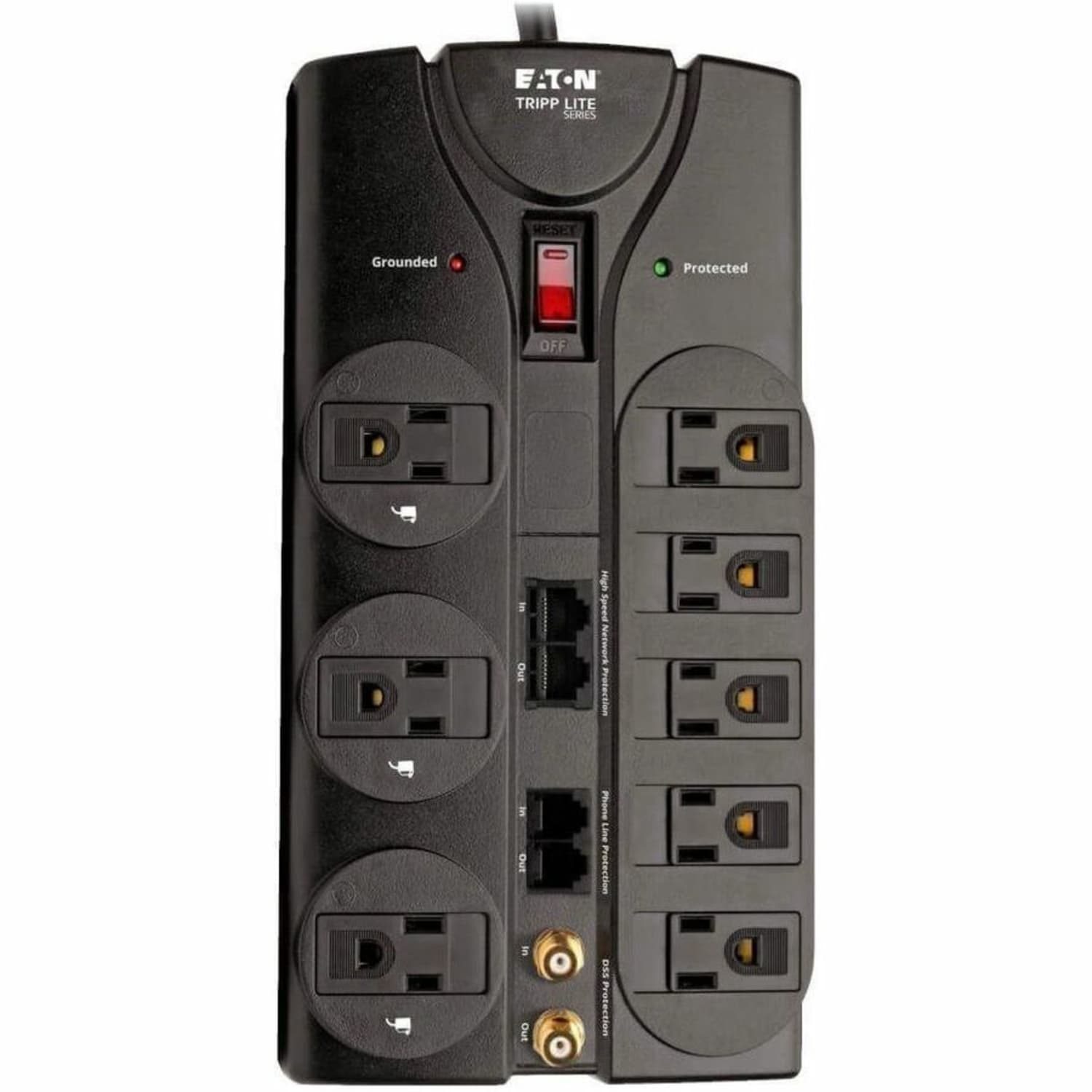 Tripp Lite TLP810NET Protect It! 8 Outlet Surge Suppressor, 10ft Cord, 3240 Joules - Image 6