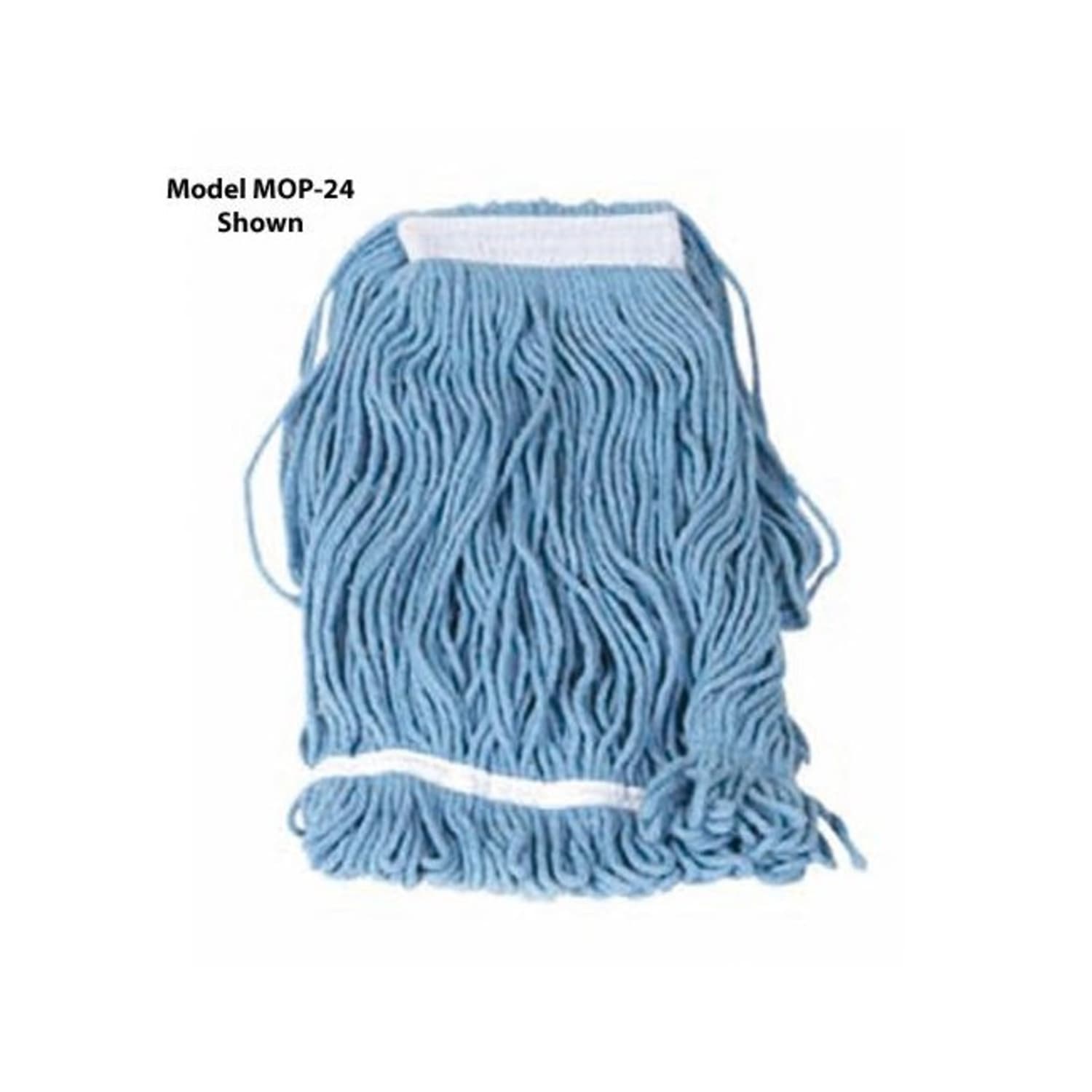 Winco Looped-End Mop Head, 32 Oz, Blue - Image 3