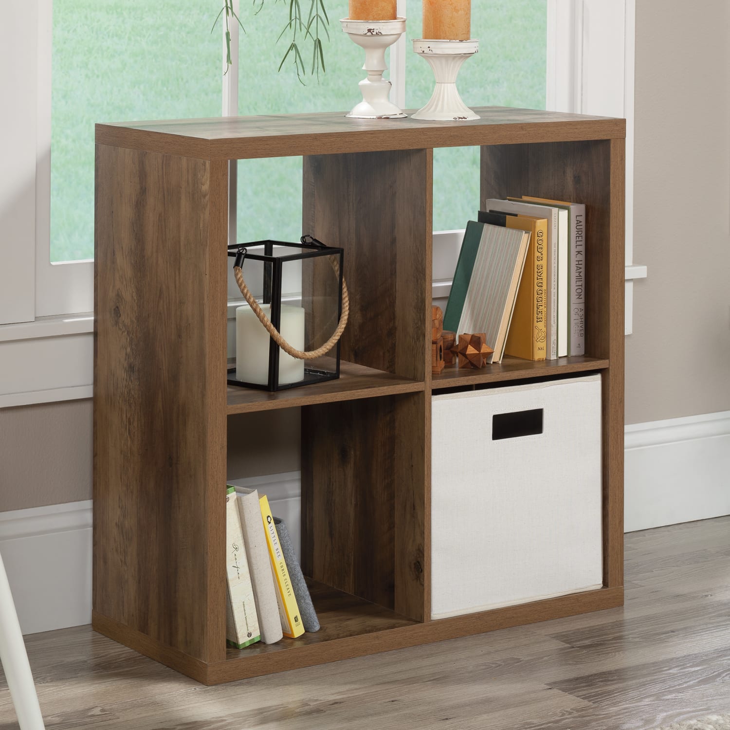 Sauder Select 30inH 4-Cube Storage Bookcase, Rural Pine - Image 4