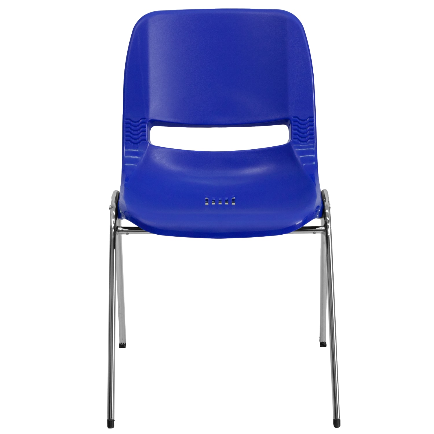 Flash Furniture HERCULES 880 lb Capacity Ergonomic Shell Stack Chair 18ftH Seat NavyChrome PopularChairscom