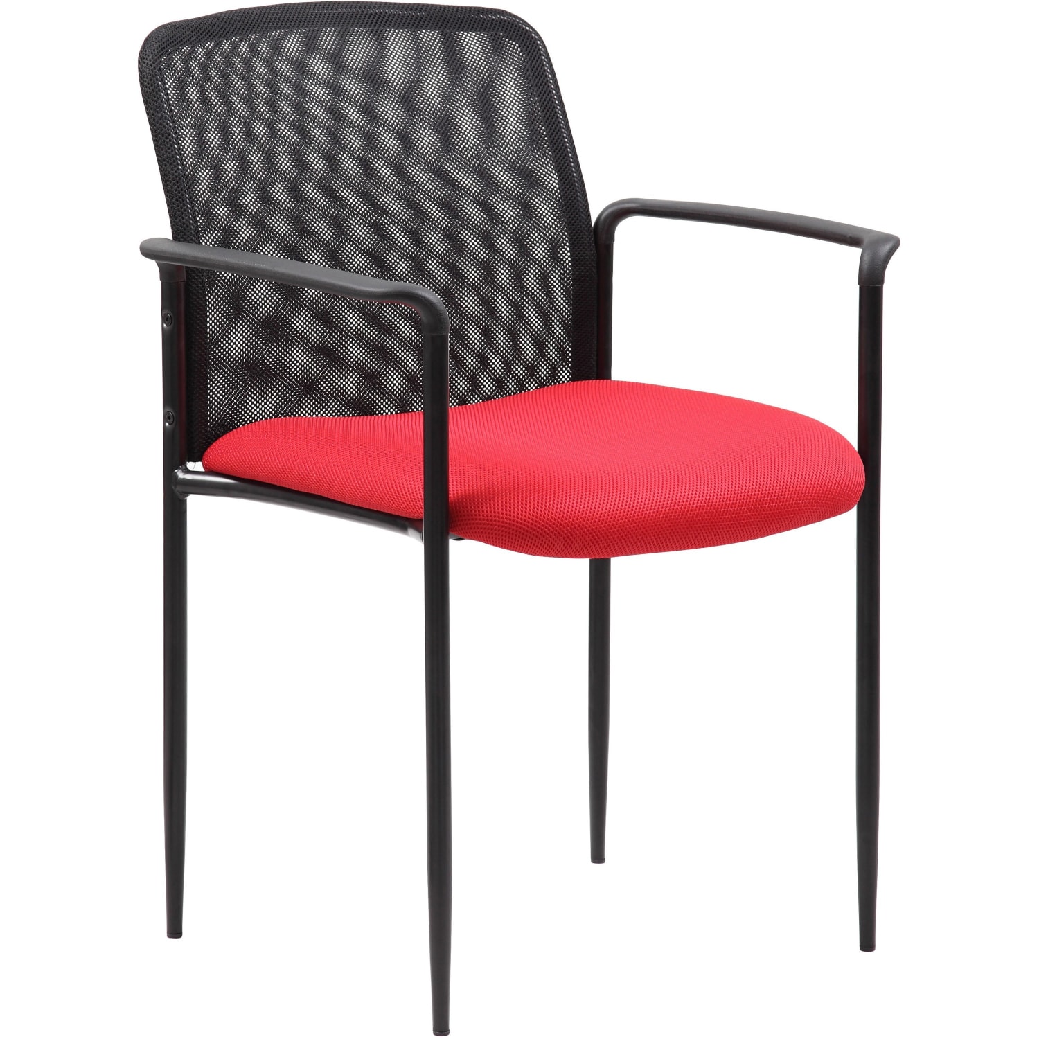 Boss Stackable Mesh Back Guest Chair RedBlack PopularChairscom